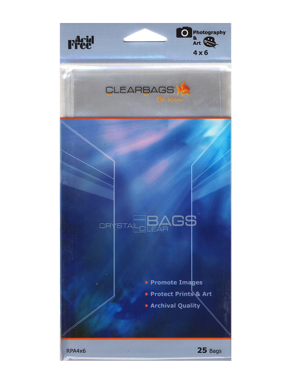 Crystal Clear Photography & Art Bags 4 in. x 6 in. pack of 25