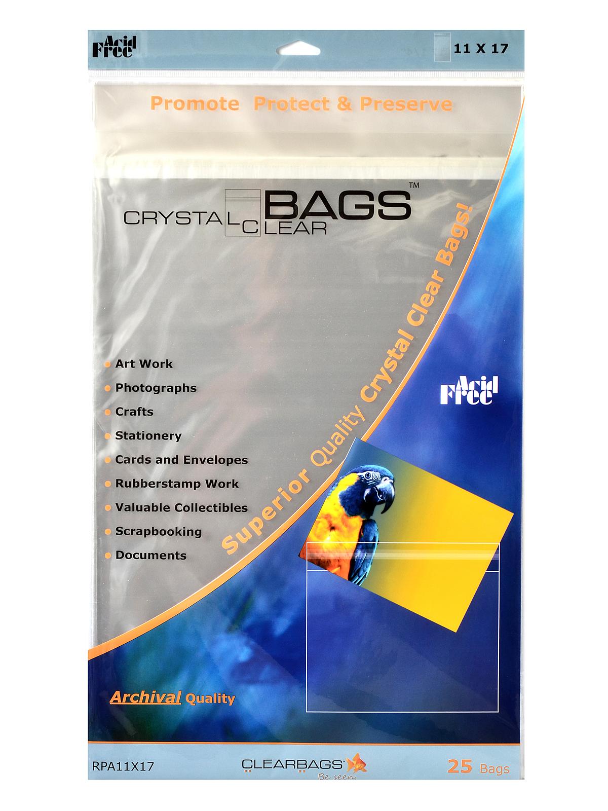 Crystal Clear Photography & Art Bags 11 In. X 17 In. Pack Of 25