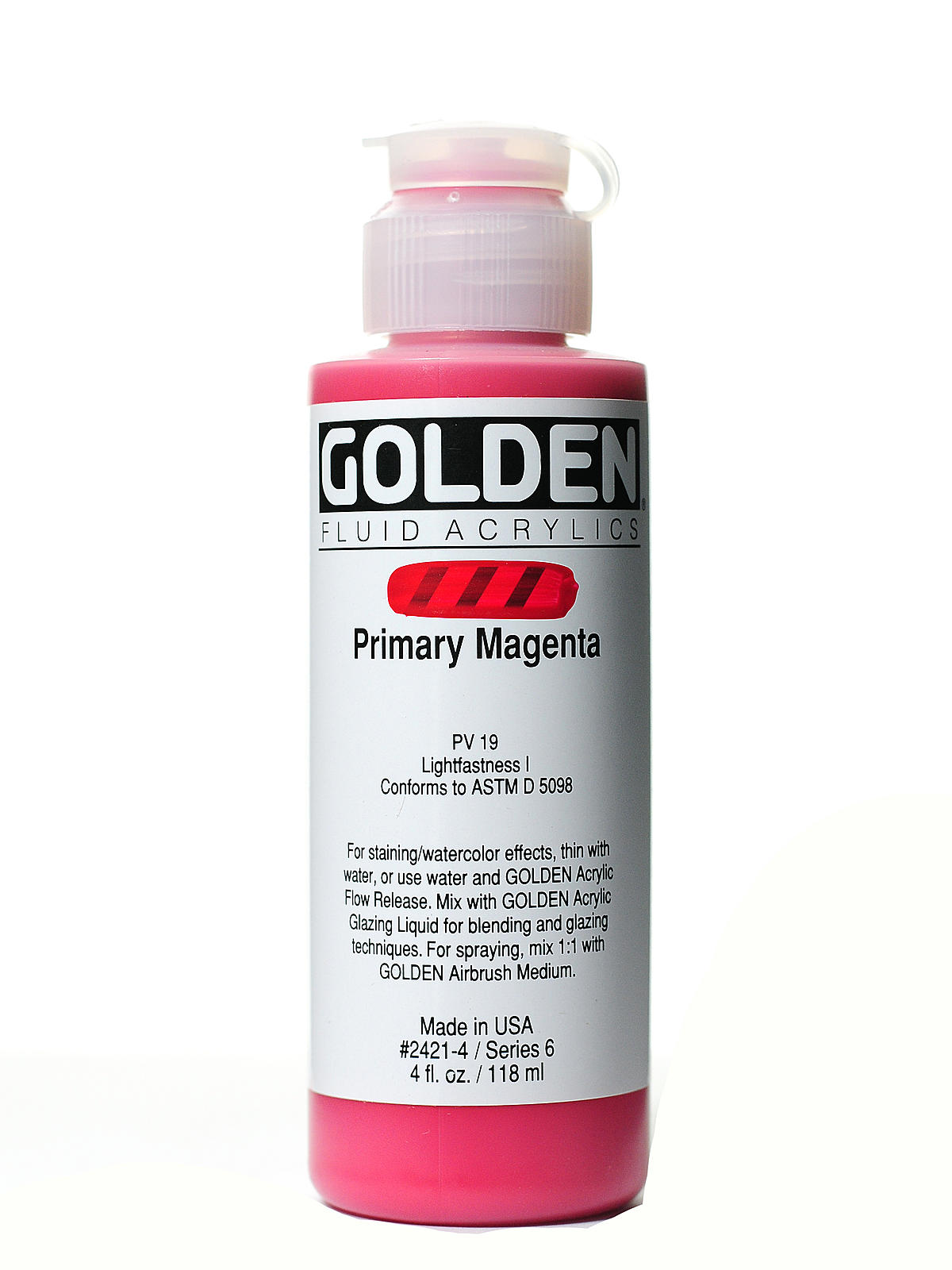 Fluid Acrylics primary magenta 4 oz.