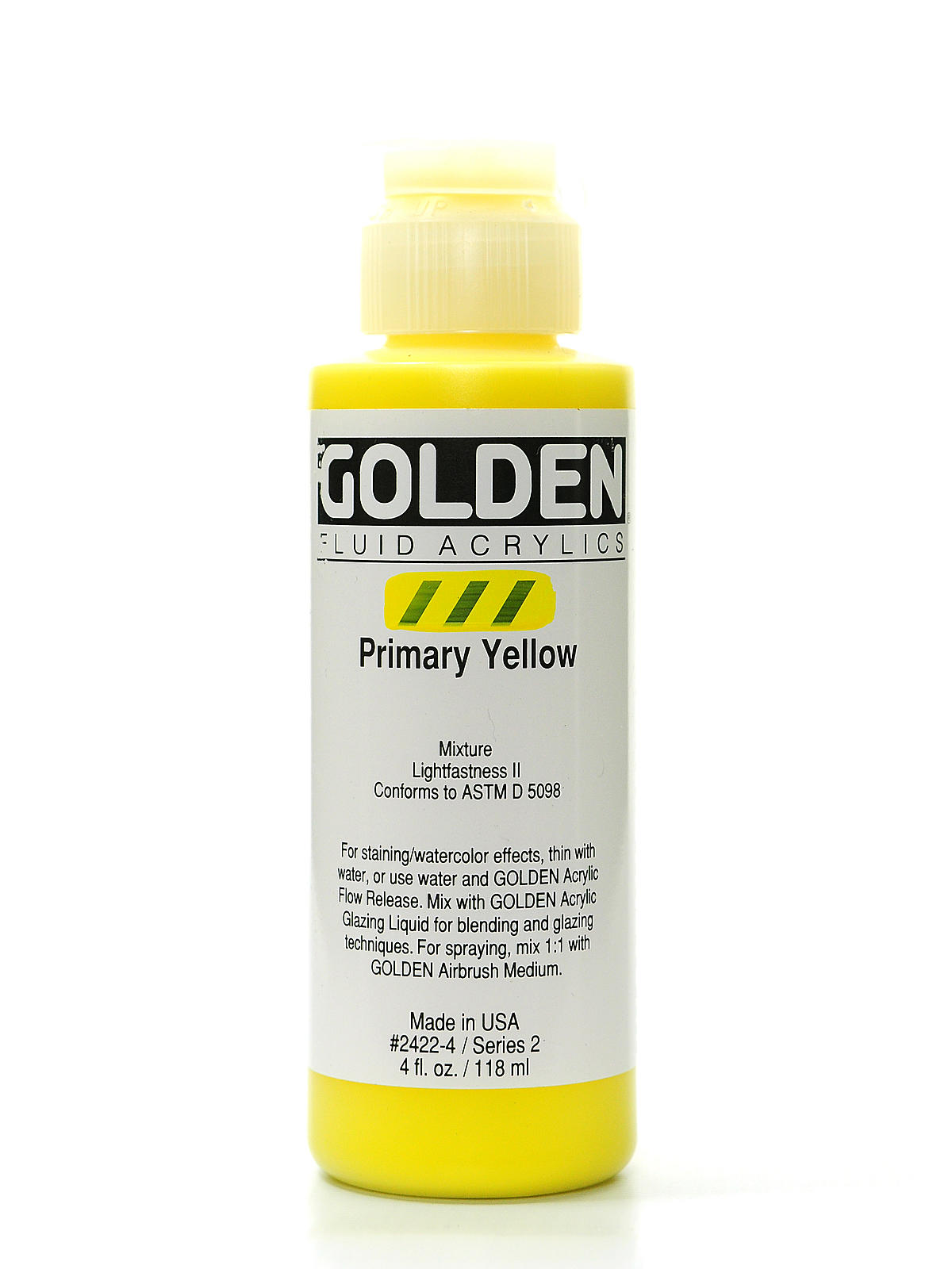 Fluid Acrylics primary yellow 4 oz.