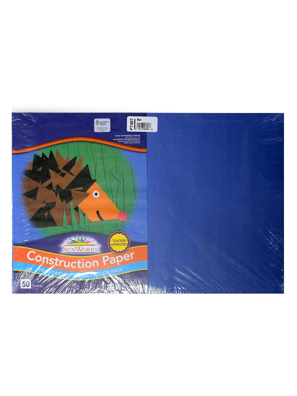 Sunworks Construction Paper blue 12 in. x 18 in.