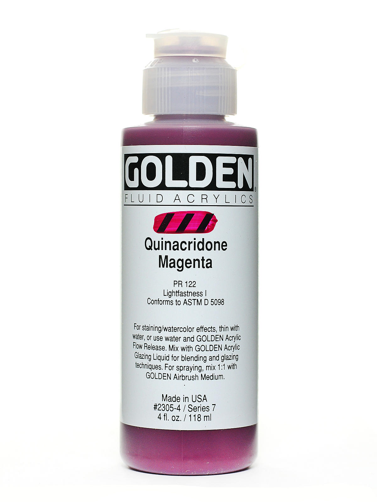 Fluid Acrylics quinacridone magenta 4 oz.