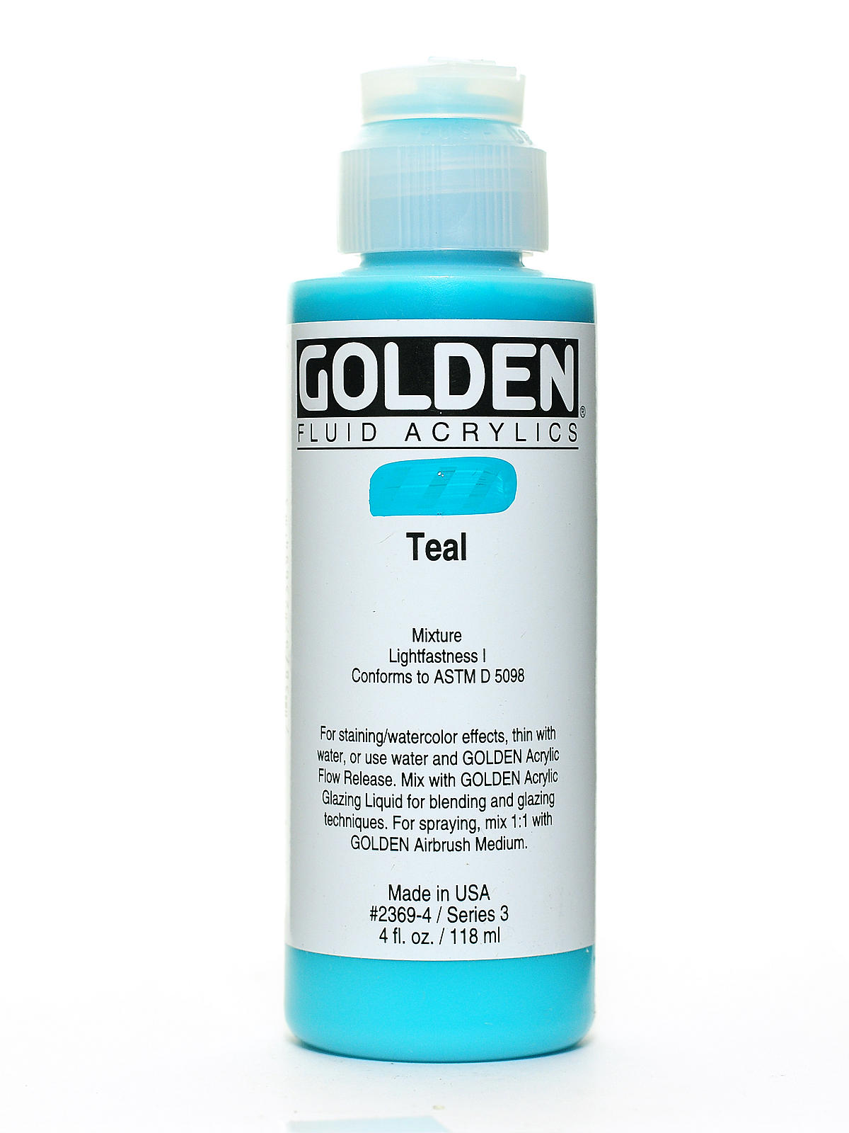 Fluid Acrylics teal 4 oz.