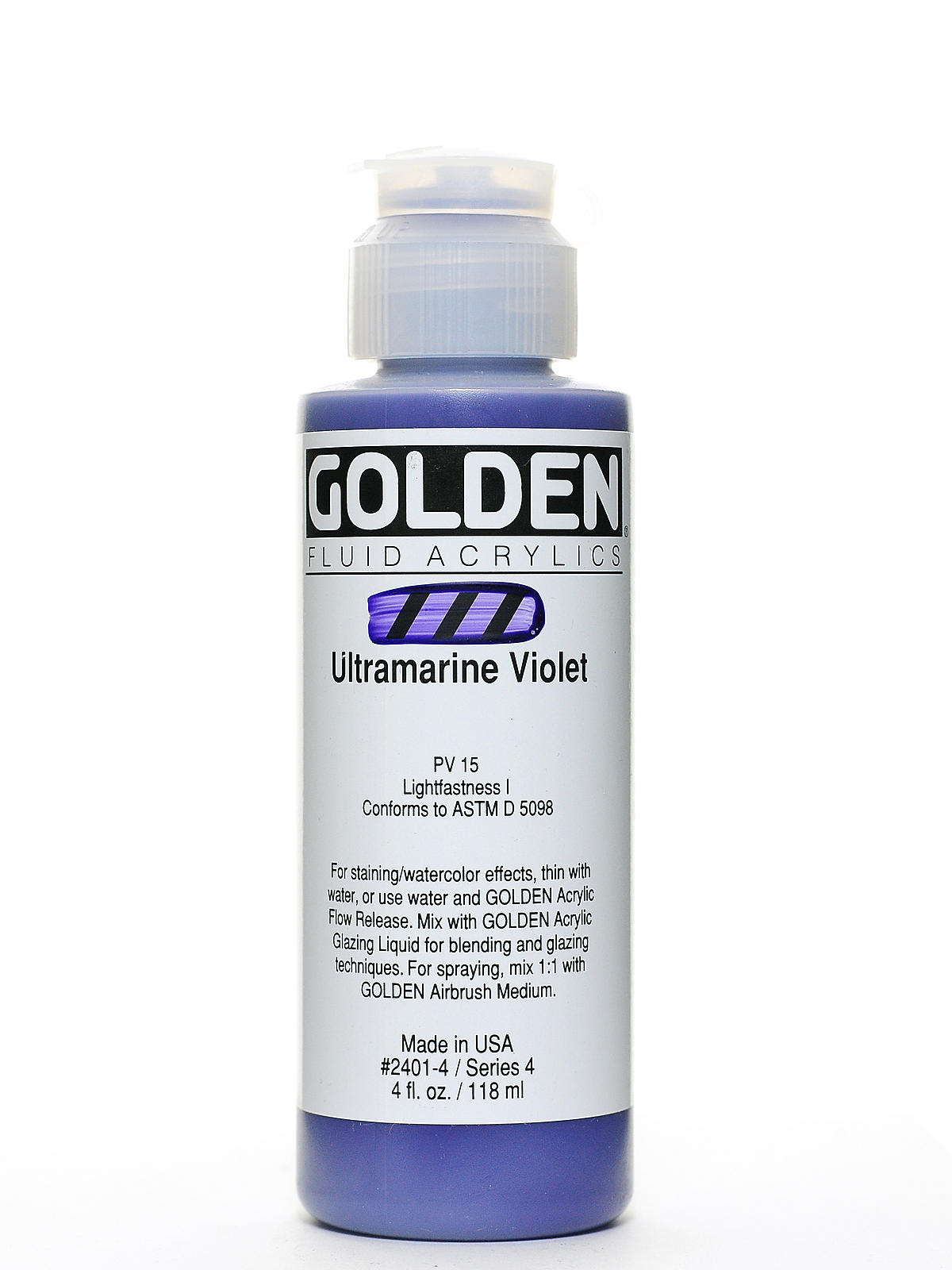 Fluid Acrylics ultramarine violet 4 oz.