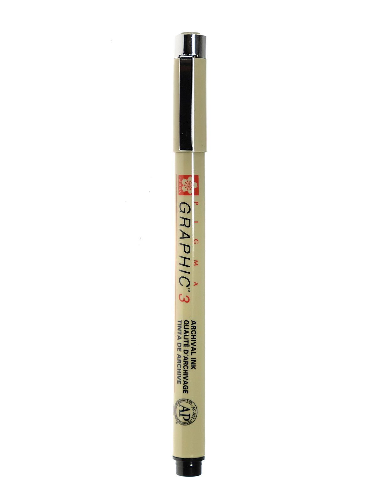 Pigma Graphic Pen 3.0 Mm Black Each