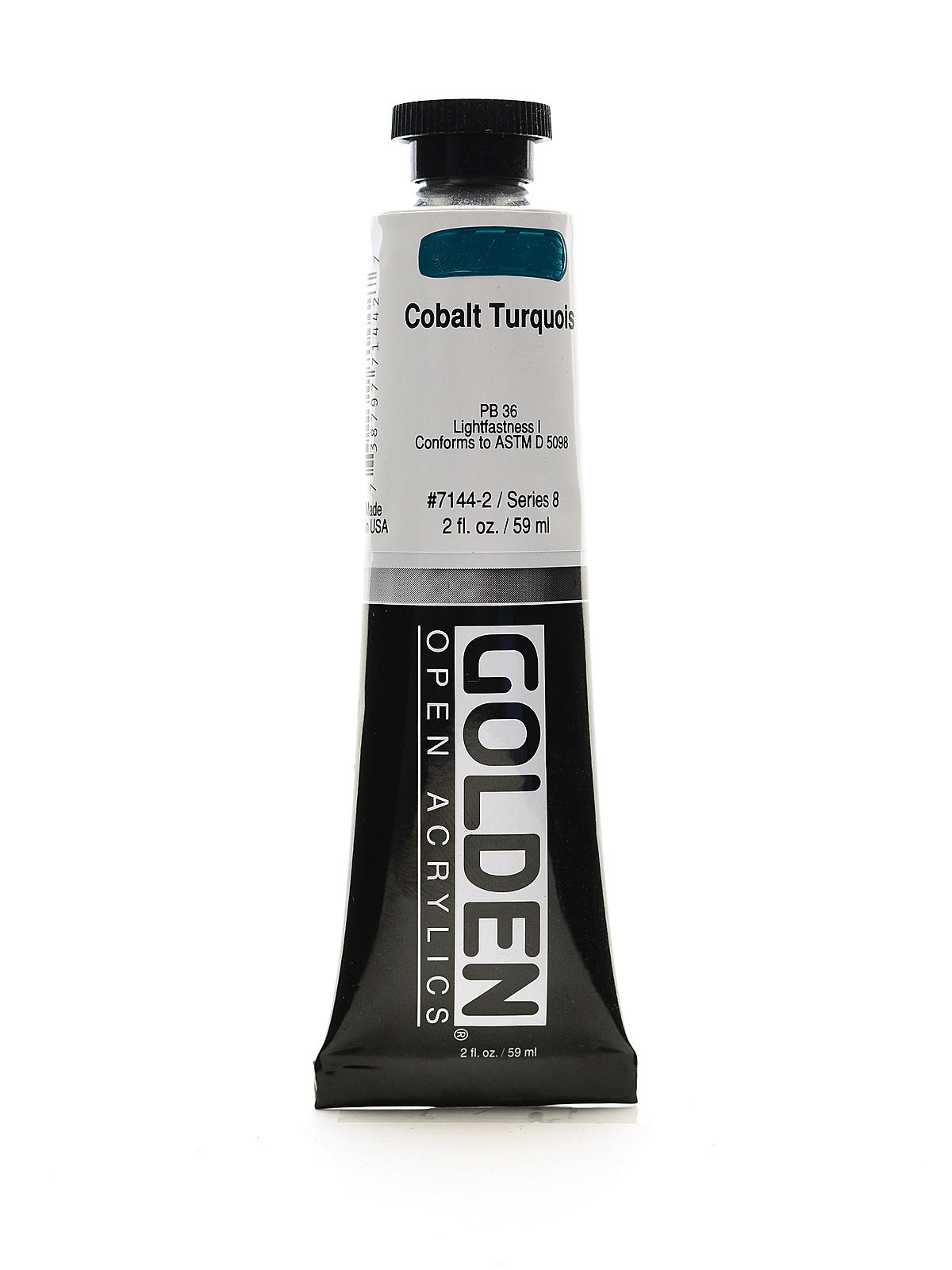 OPEN Acrylic Colors cobalt turquoise 2 oz. tube