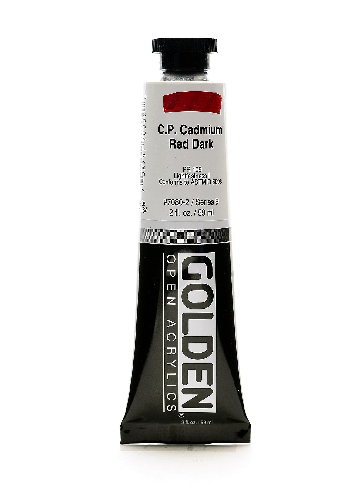OPEN Acrylic Colors cadmium red dark (CP) 2 oz. tube