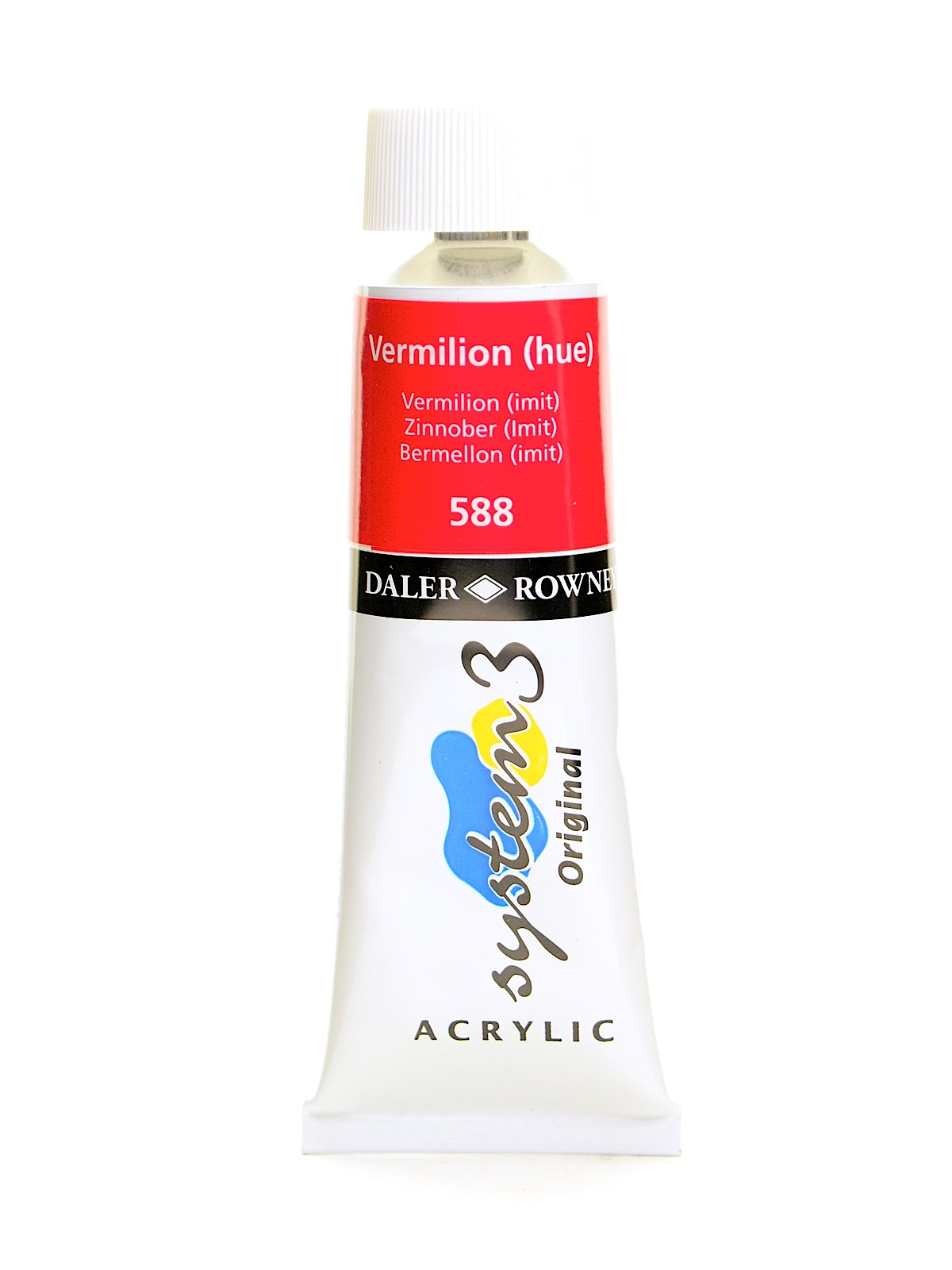 System 3 Acrylic Colour Vermilion Hue 75 Ml