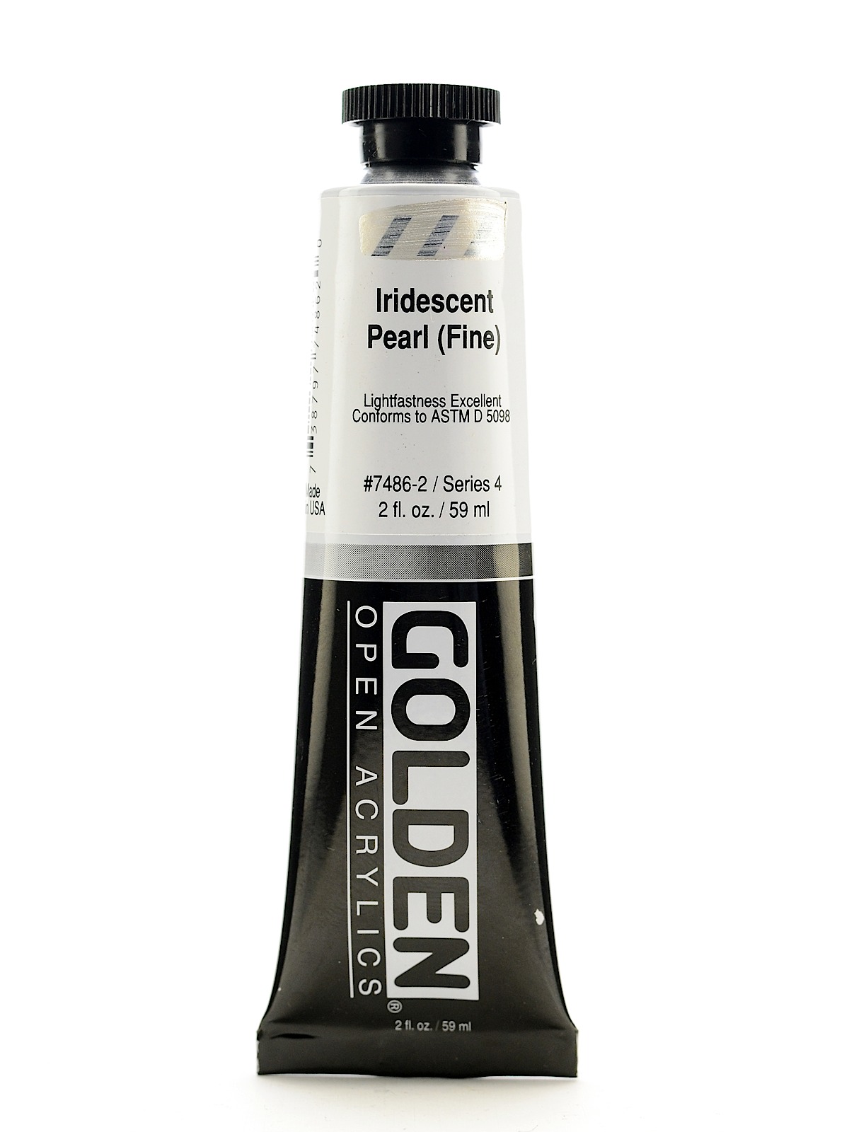 OPEN Acrylic Colors iridescent pearl (fine) 2 oz. tube