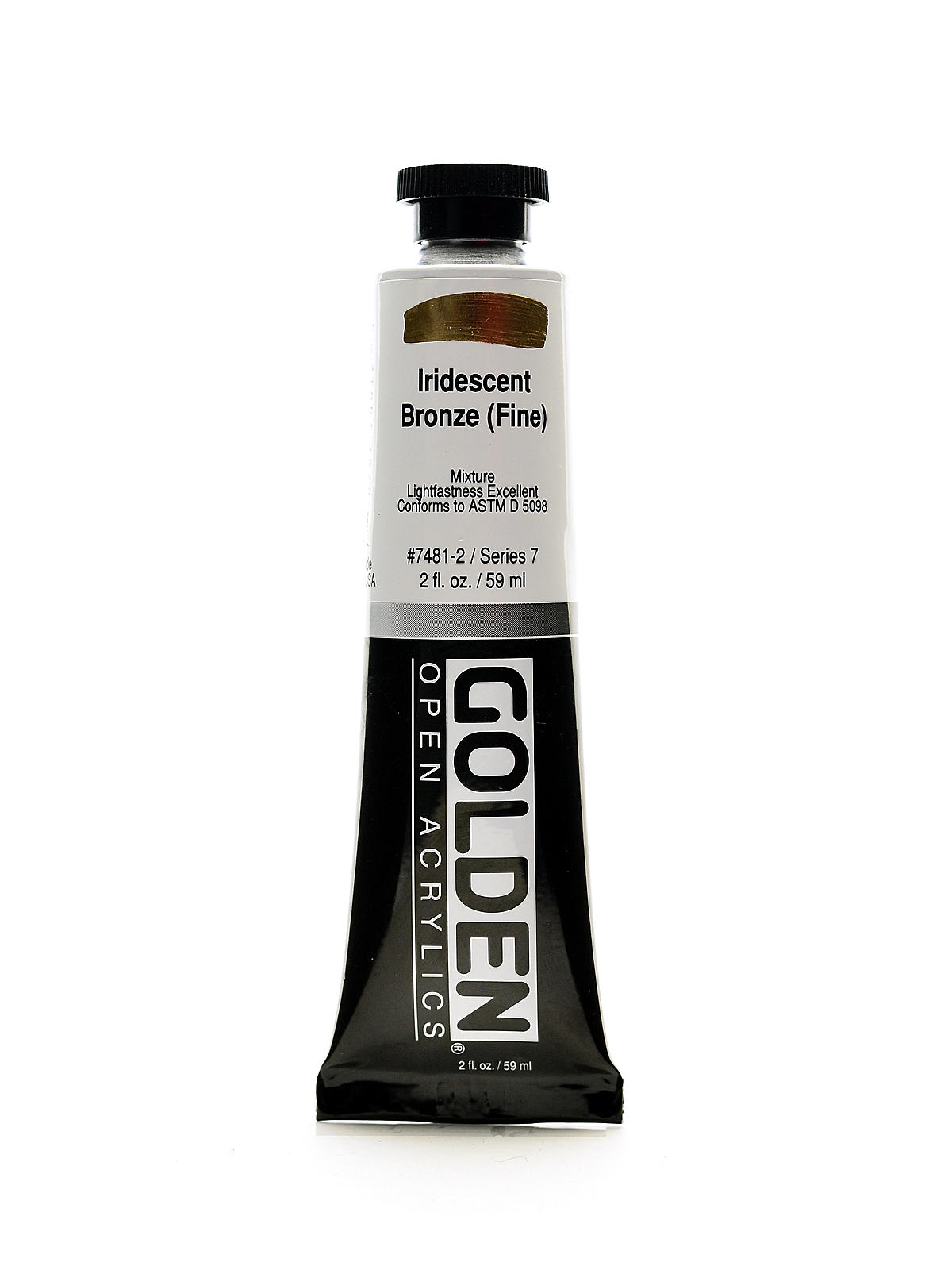 OPEN Acrylic Colors iridescent bronze (fine) 2 oz. tube