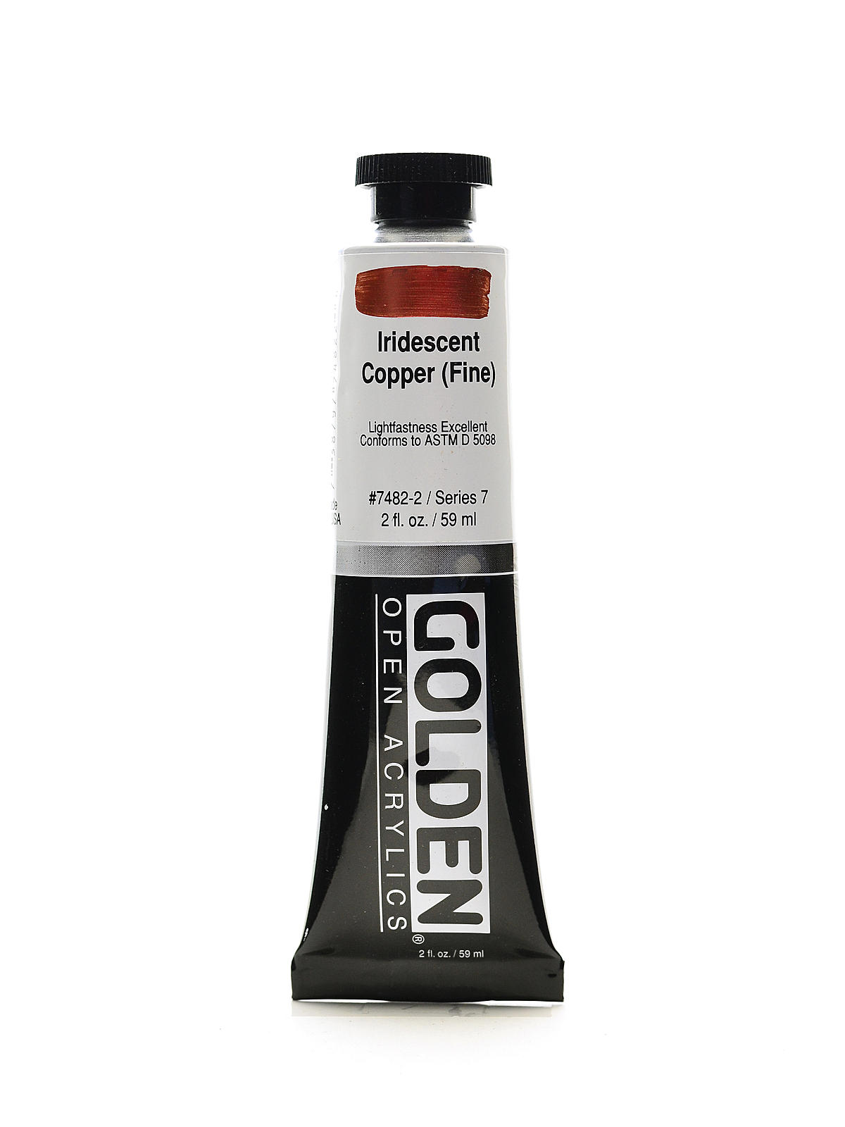 OPEN Acrylic Colors iridescent copper (fine) 2 oz. tube