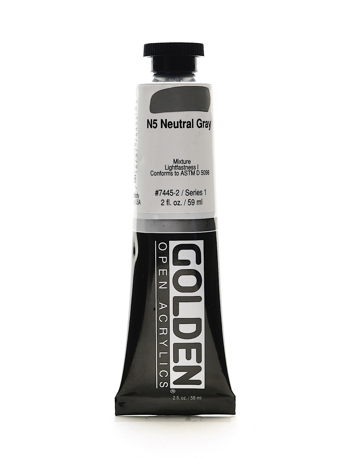 OPEN Acrylic Colors neutral gray N5 2 oz. tube