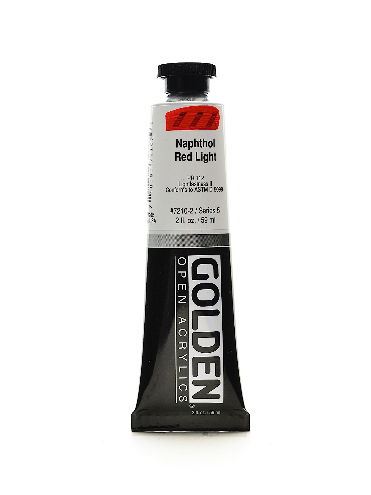 OPEN Acrylic Colors naphthol red light 2 oz. tube