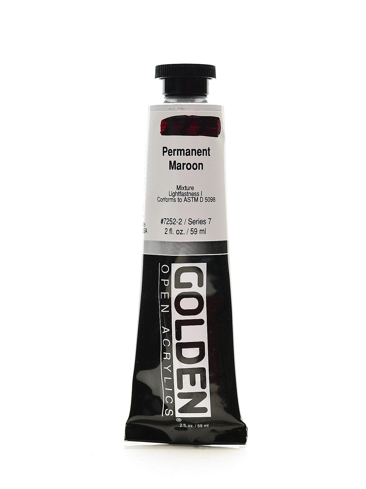 OPEN Acrylic Colors permanent maroon 2 oz. tube