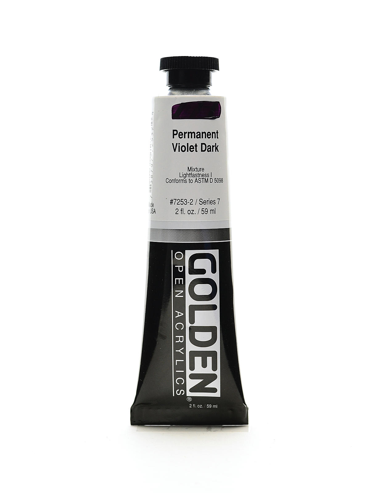 OPEN Acrylic Colors permanent violet dark 2 oz. tube