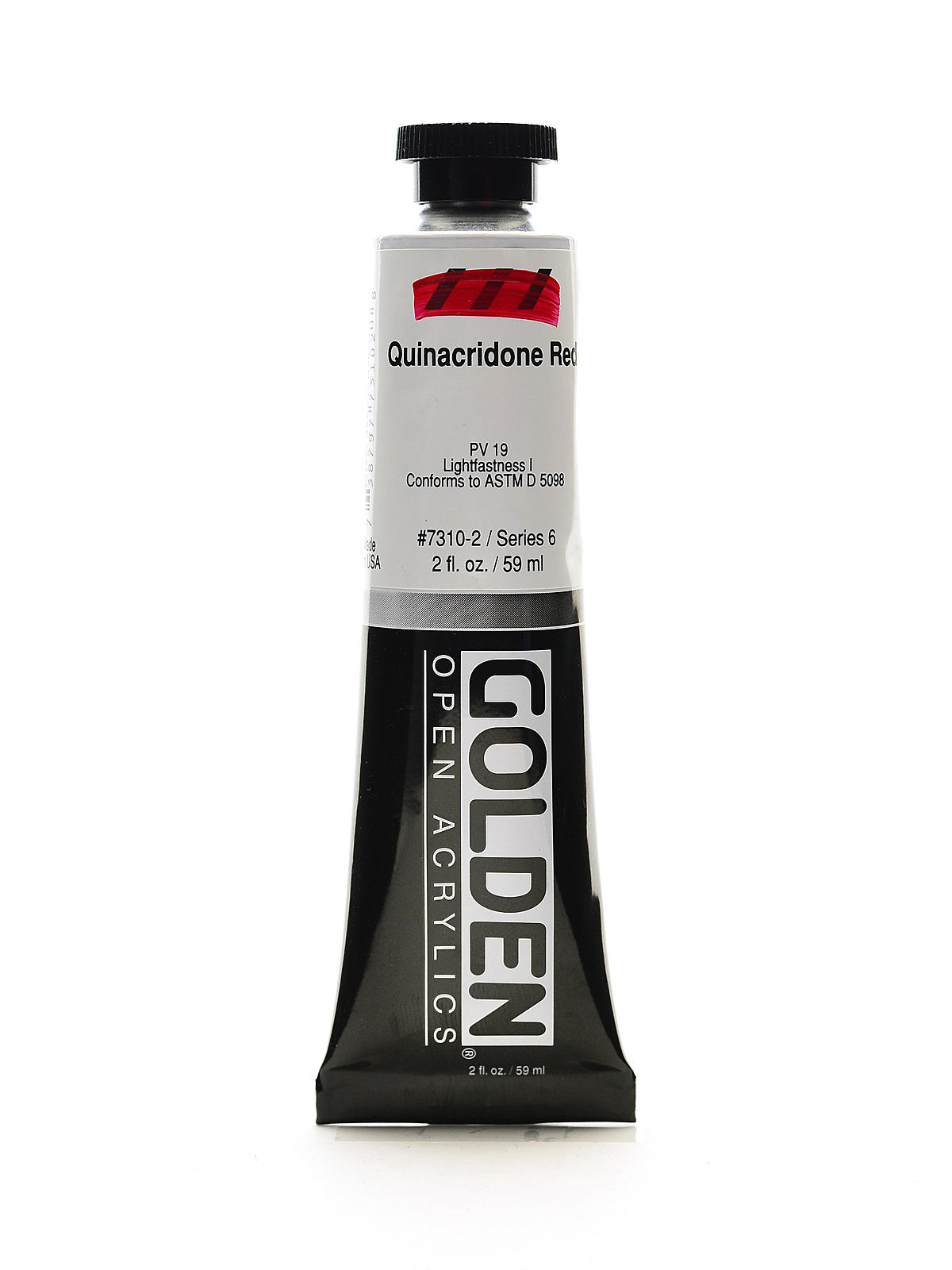 OPEN Acrylic Colors quinacridone red 2 oz. tube
