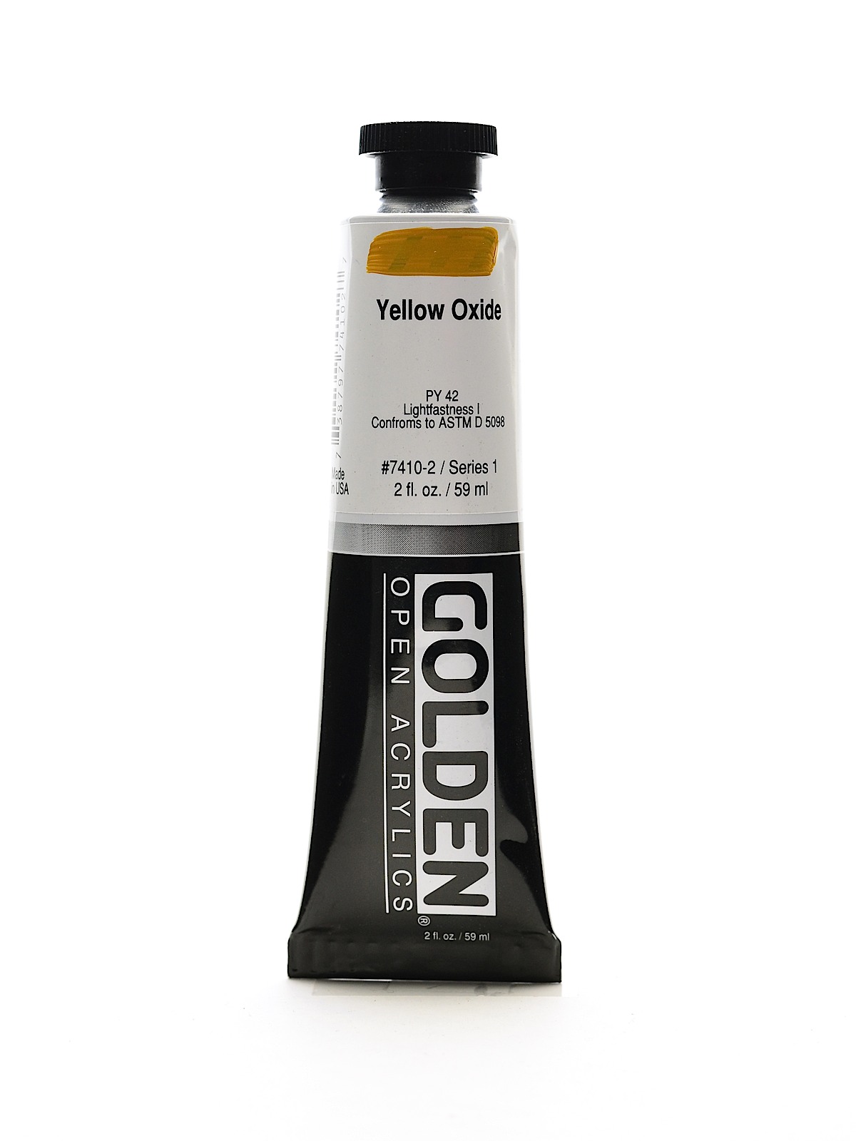 OPEN Acrylic Colors yellow oxide 2 oz. tube