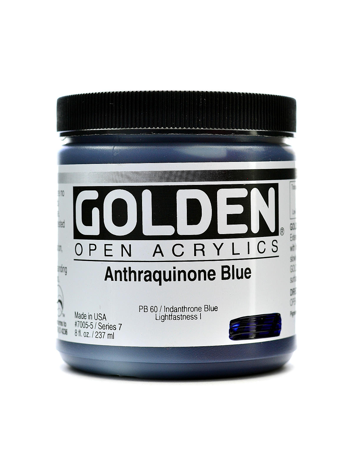 OPEN Acrylic Colors anthraquinone blue 8 oz. jar