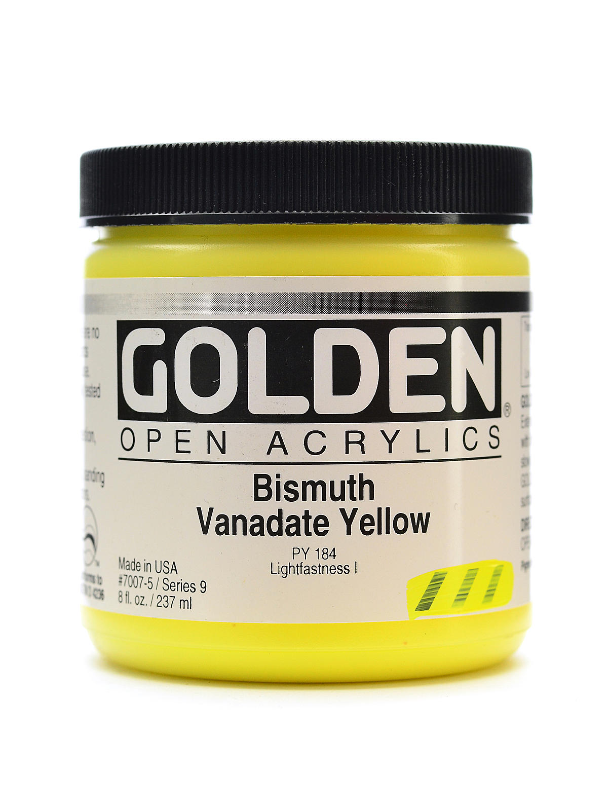 OPEN Acrylic Colors bismuth vanadate yellow 8 oz. jar