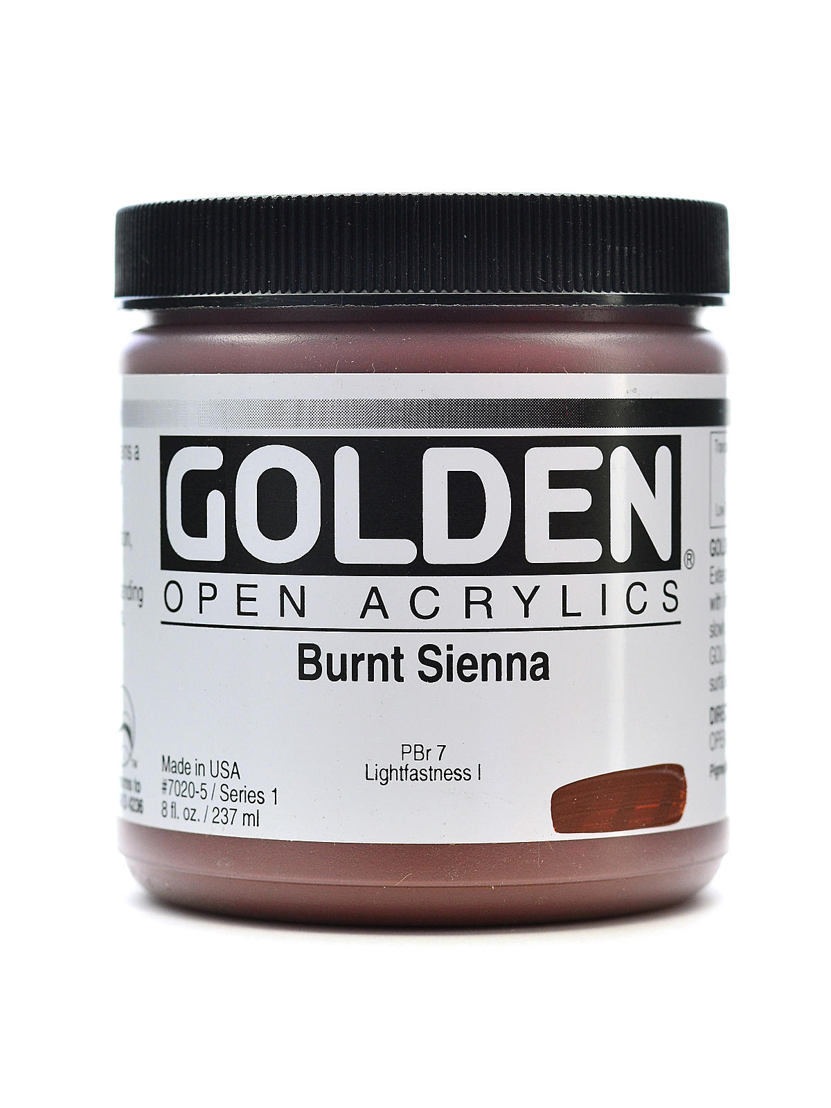OPEN Acrylic Colors burnt sienna 8 oz. jar