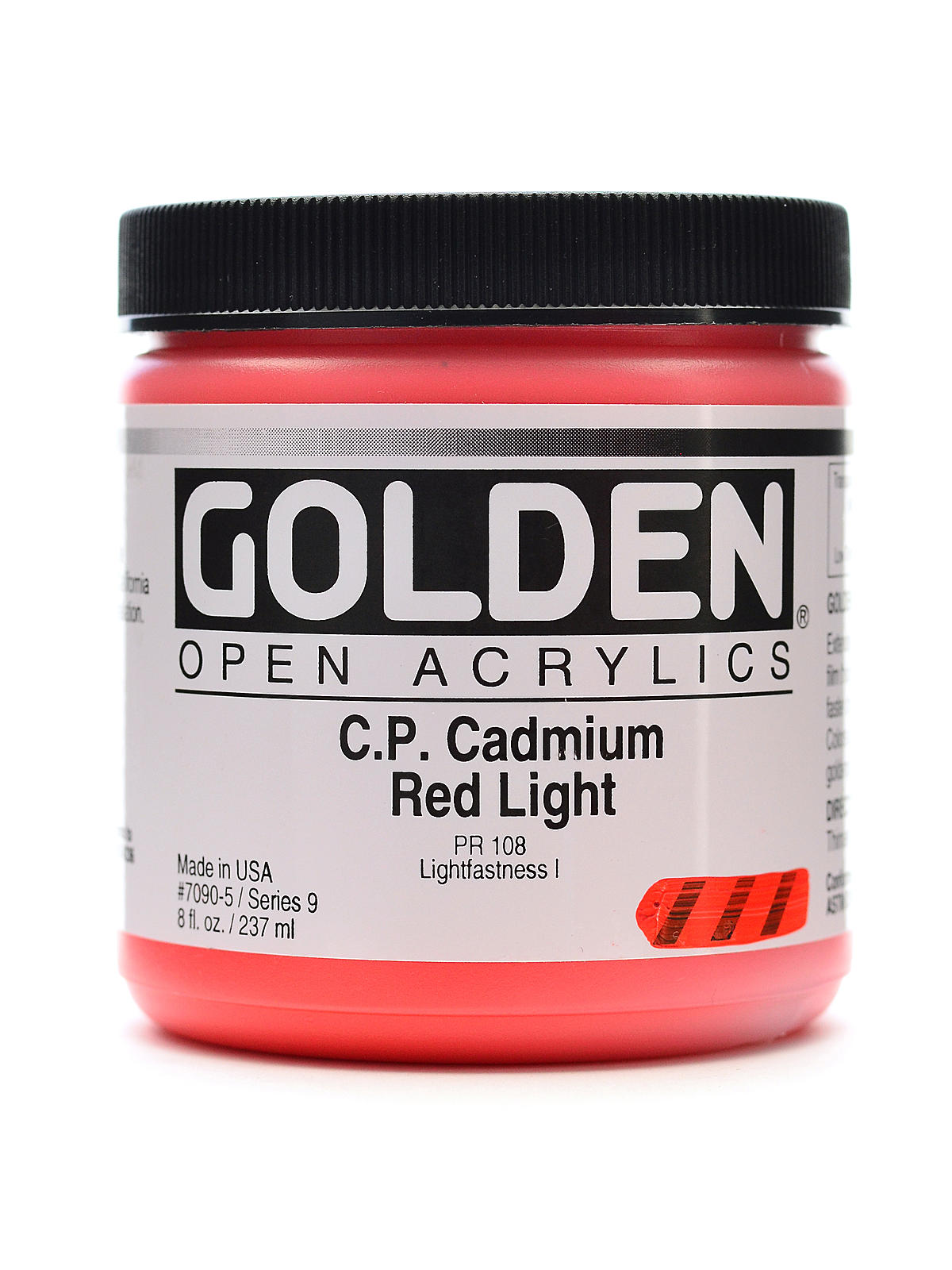 OPEN Acrylic Colors cadmium red light (CP) 8 oz. jar