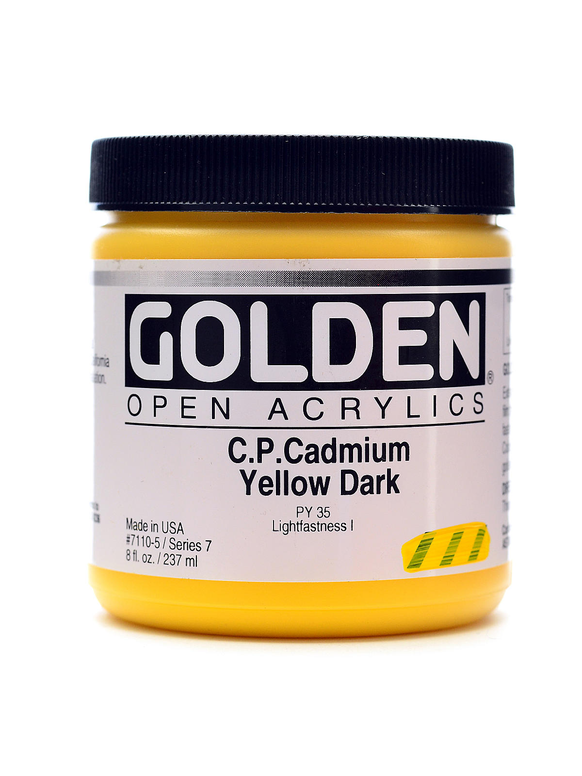 OPEN Acrylic Colors cadmium yellow dark (CP) 8 oz. jar
