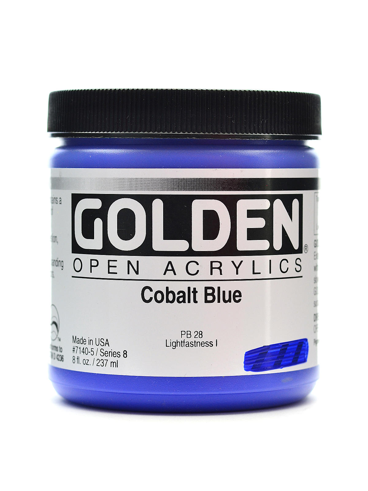 OPEN Acrylic Colors cobalt blue 8 oz. jar