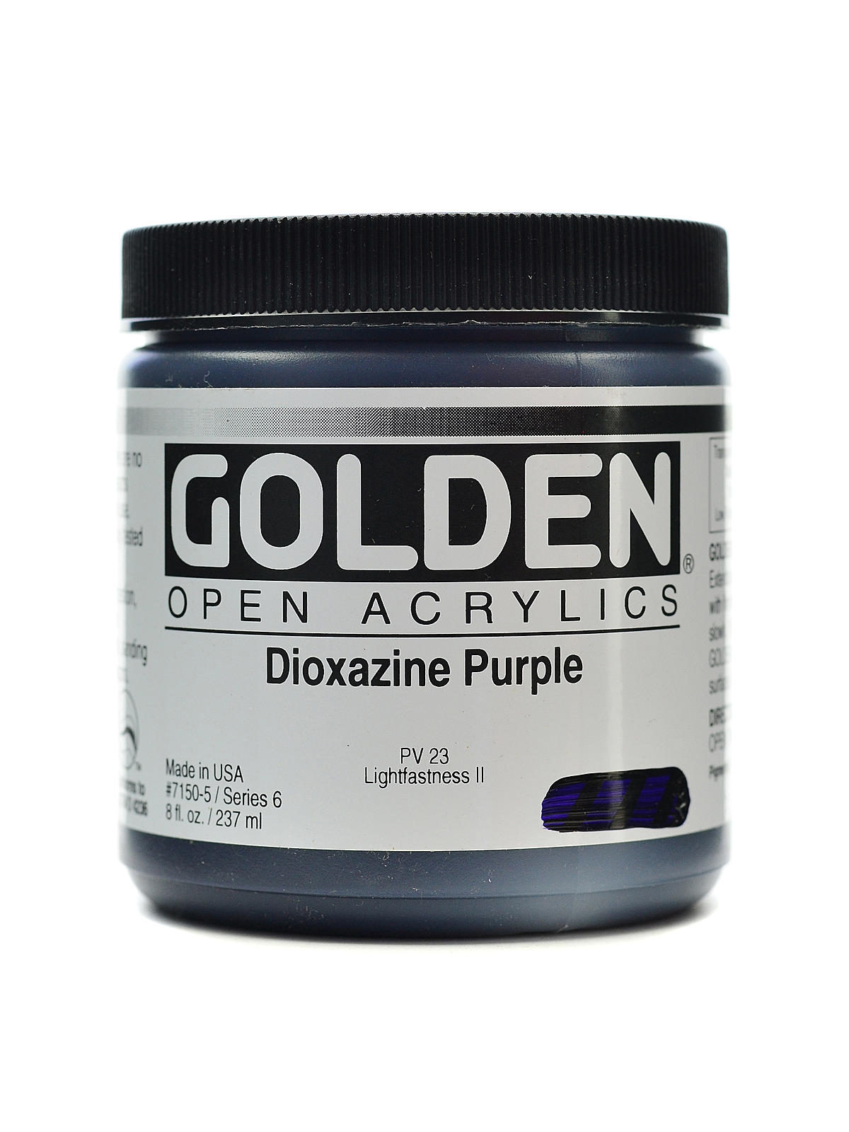 OPEN Acrylic Colors dioxazine purple 8 oz. jar