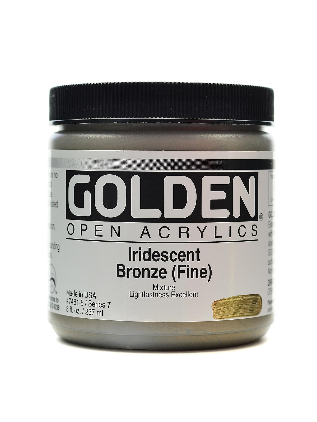 OPEN Acrylic Colors iridescent bronze (fine) 8 oz. jar
