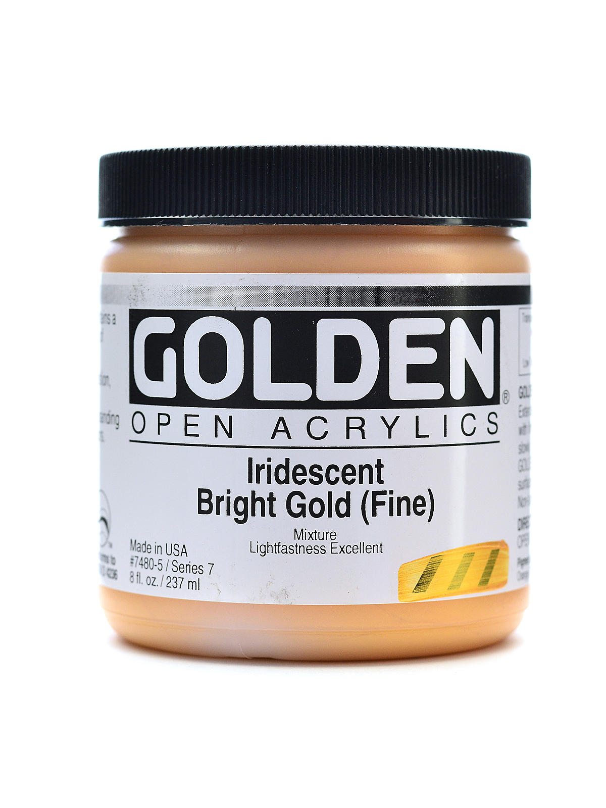 OPEN Acrylic Colors iridescent gold (fine) 8 oz. jar