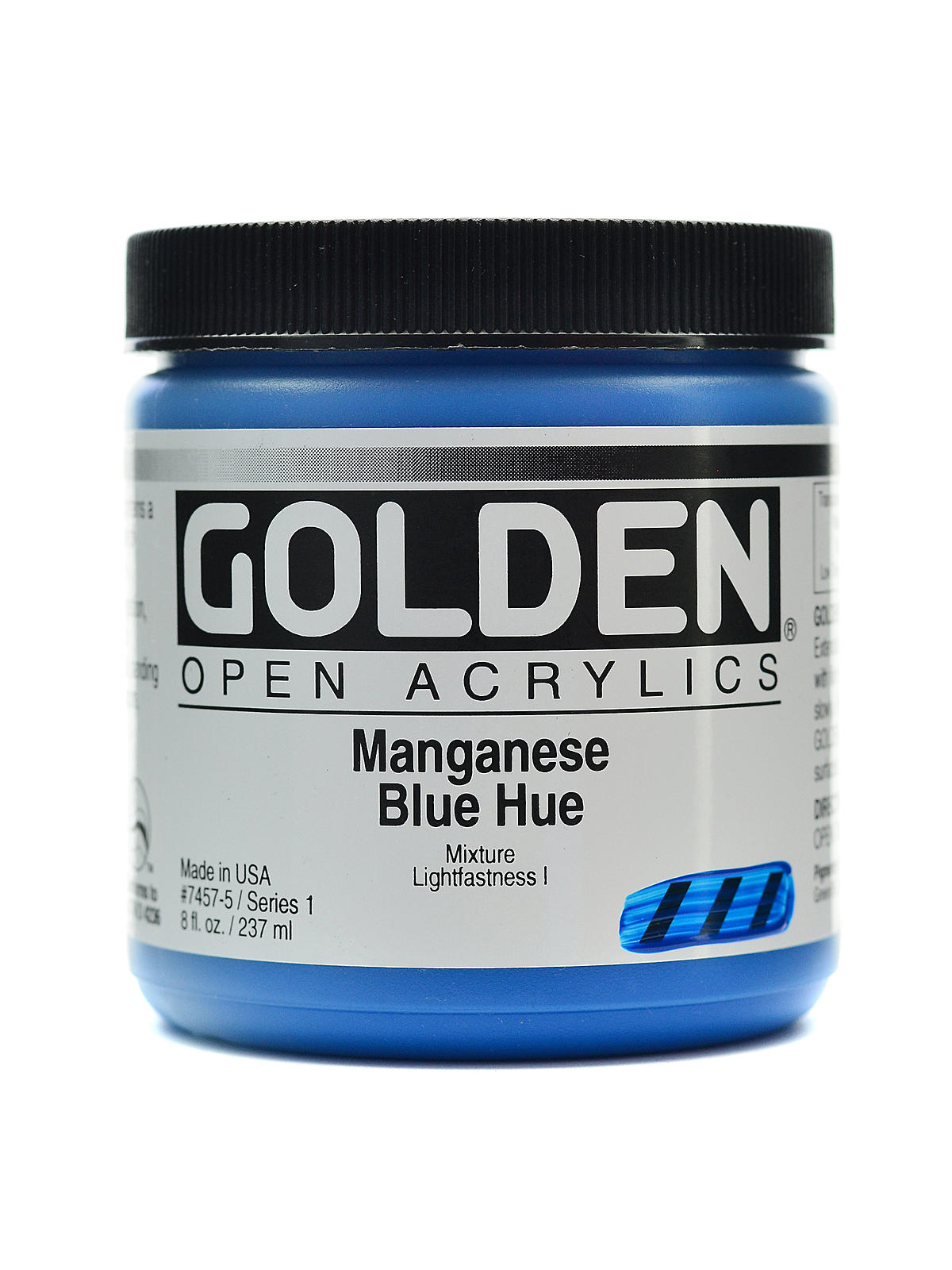 OPEN Acrylic Colors manganese blue hue 8 oz. jar