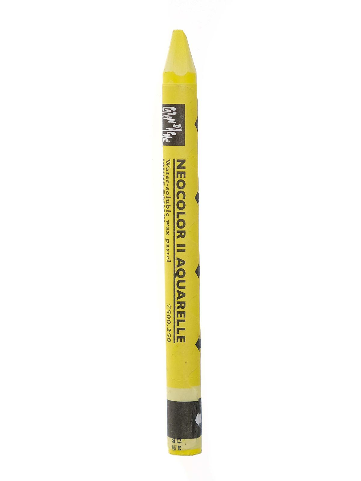 Neocolor II Aquarelle Water Soluble Wax Pastels canary yellow