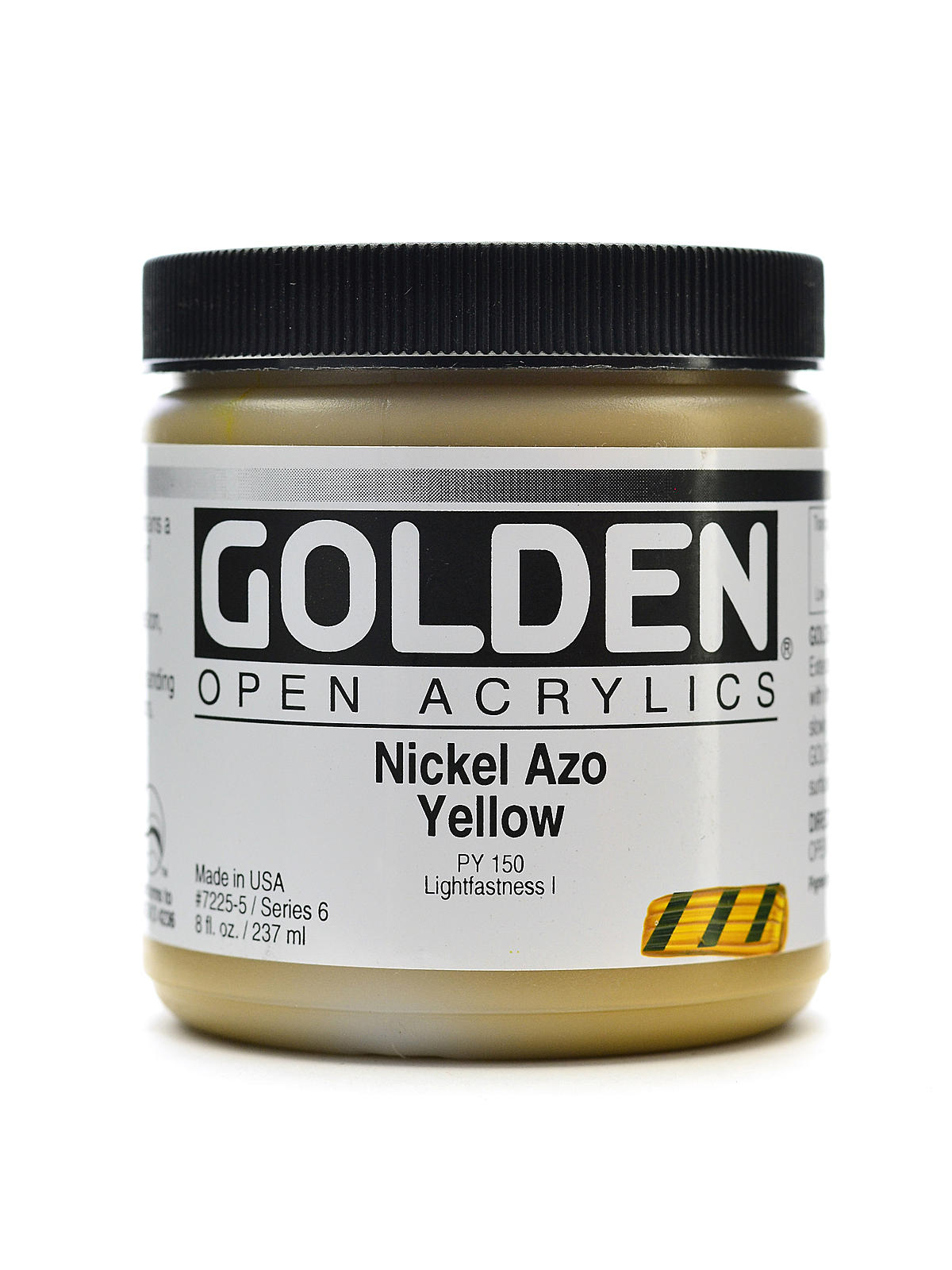 OPEN Acrylic Colors nickel azo yellow 8 oz. jar