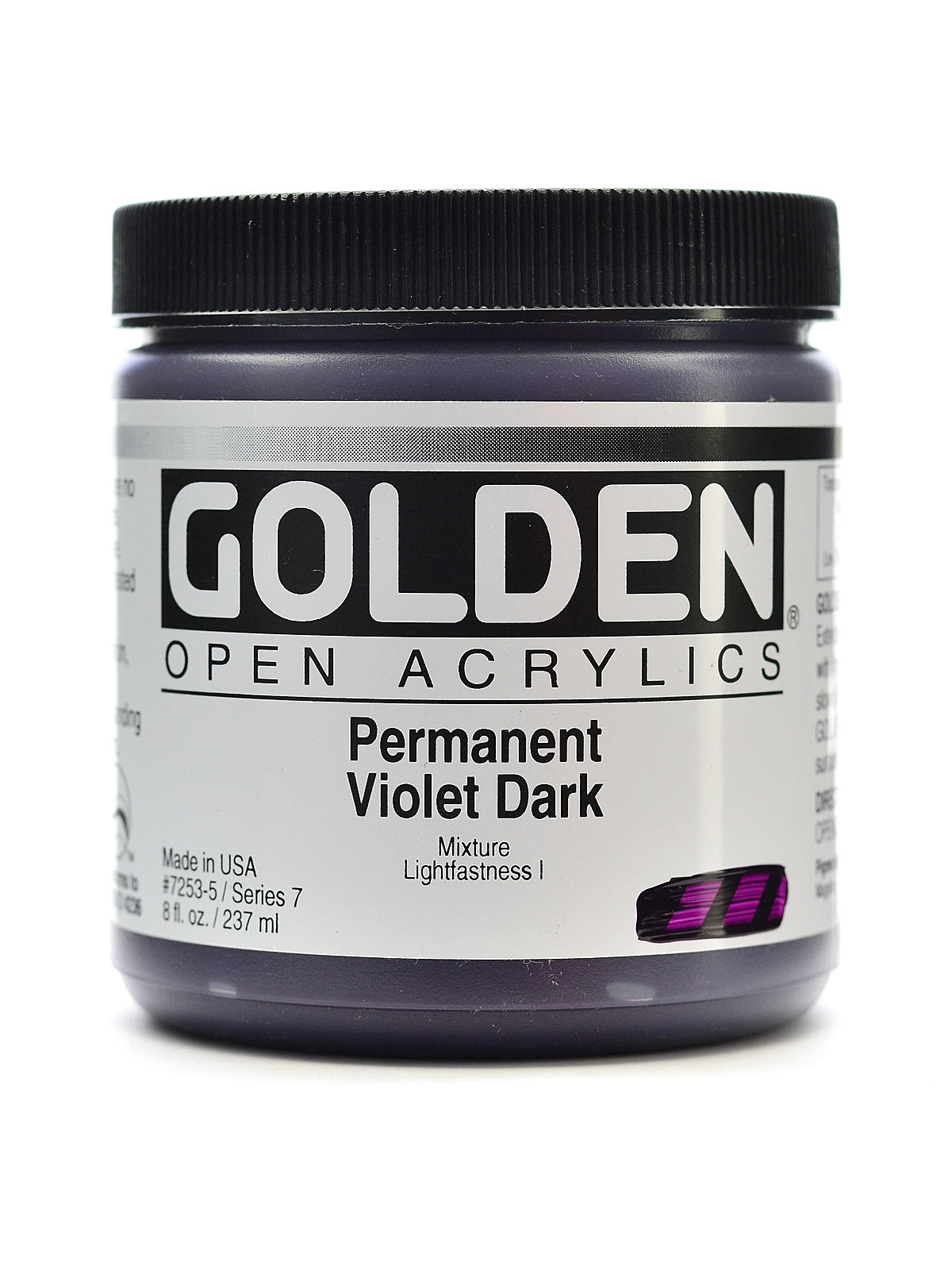 OPEN Acrylic Colors permanent violet dark 8 oz. jar