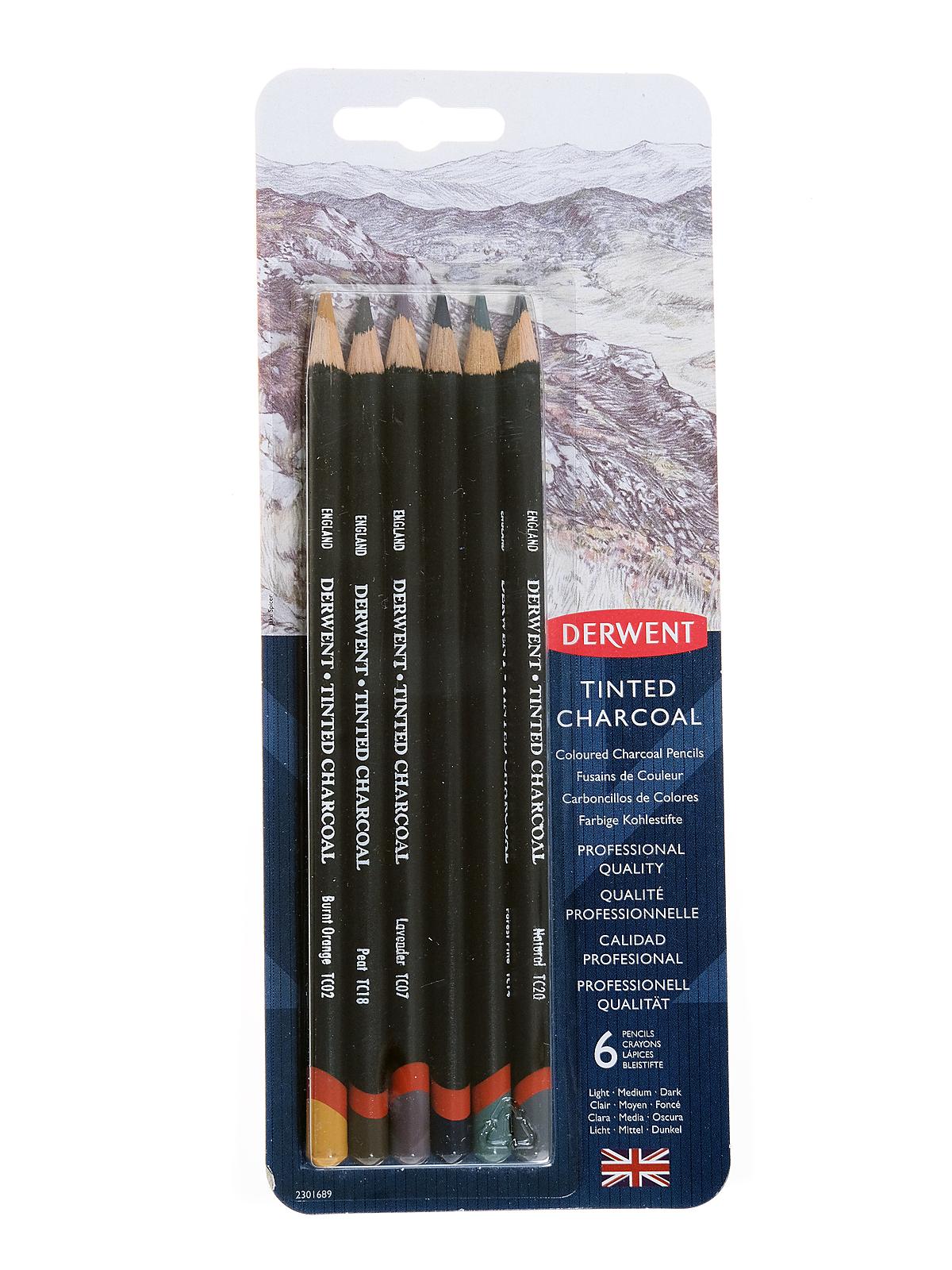 Tinted Charcoal Pencil Sets set of 6