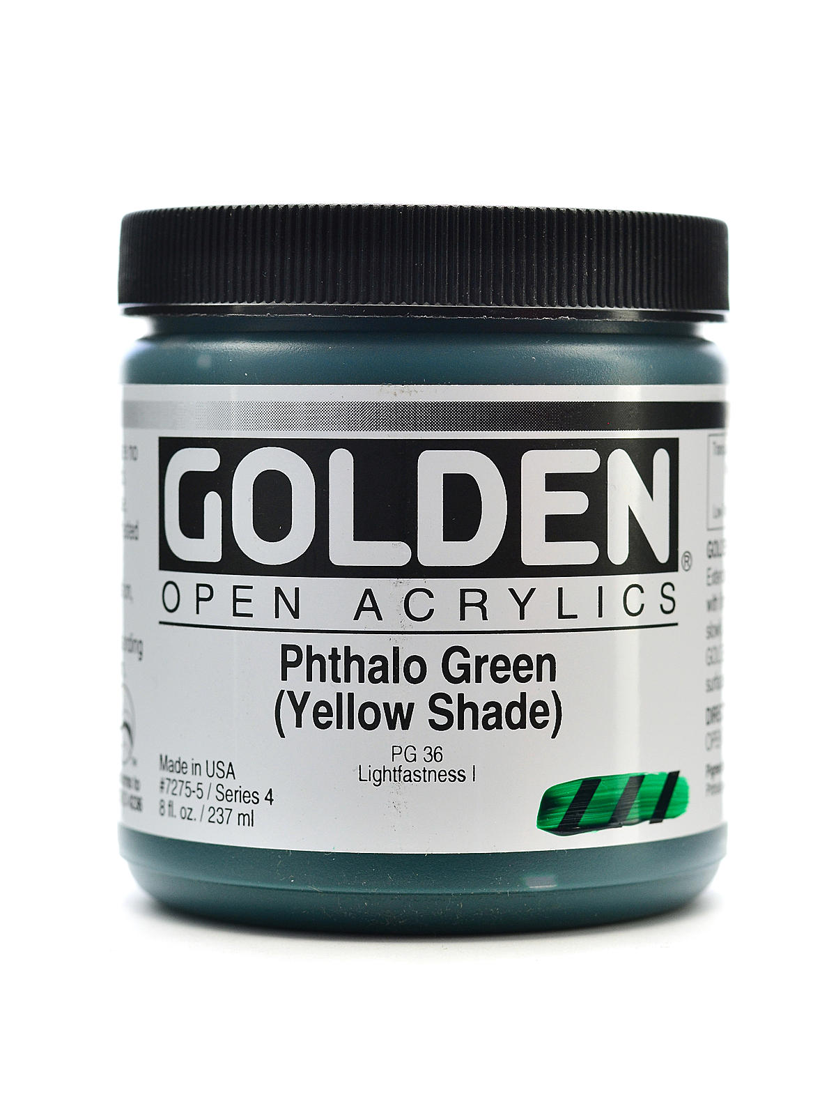 OPEN Acrylic Colors phthalo green (yellow shade) 8 oz. jar
