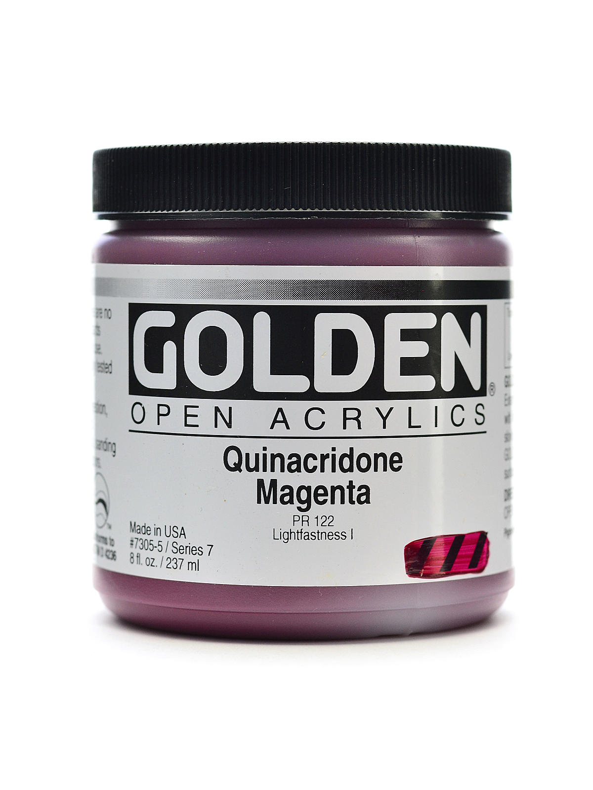 OPEN Acrylic Colors quinacridone magenta 8 oz. jar