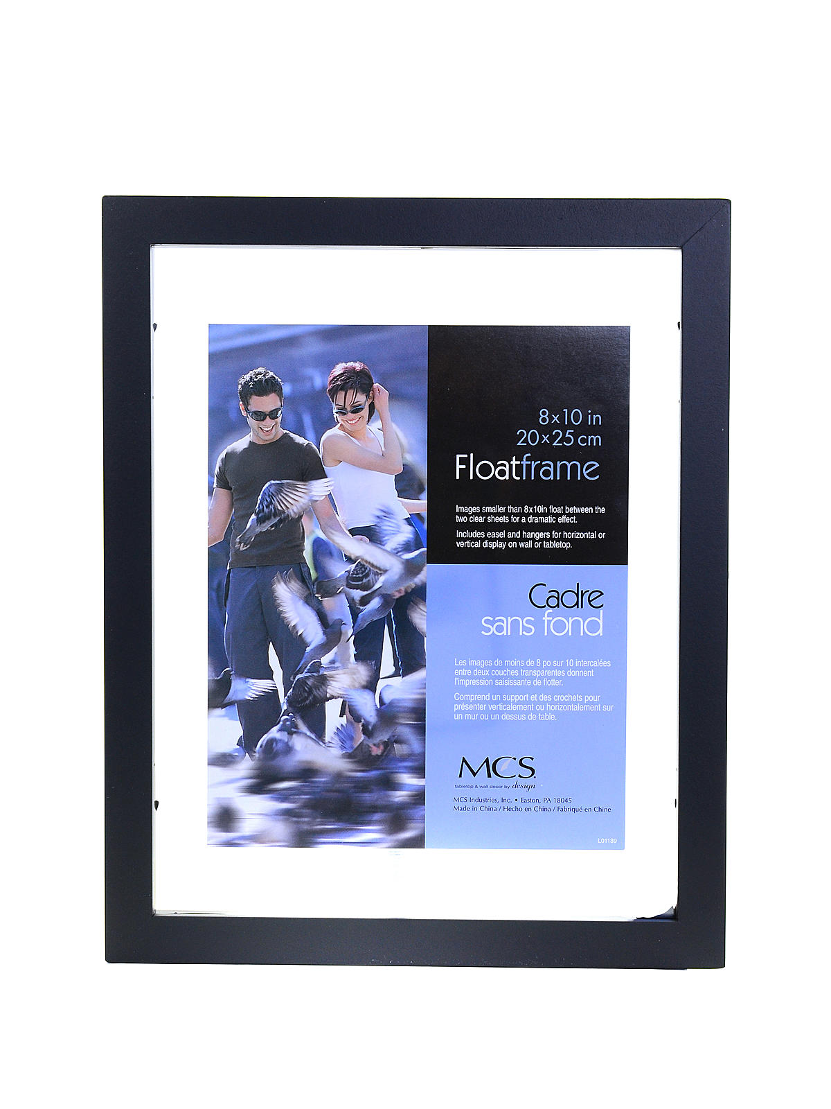 Solid Wood Float Frame Black 8 In. X 10 In.