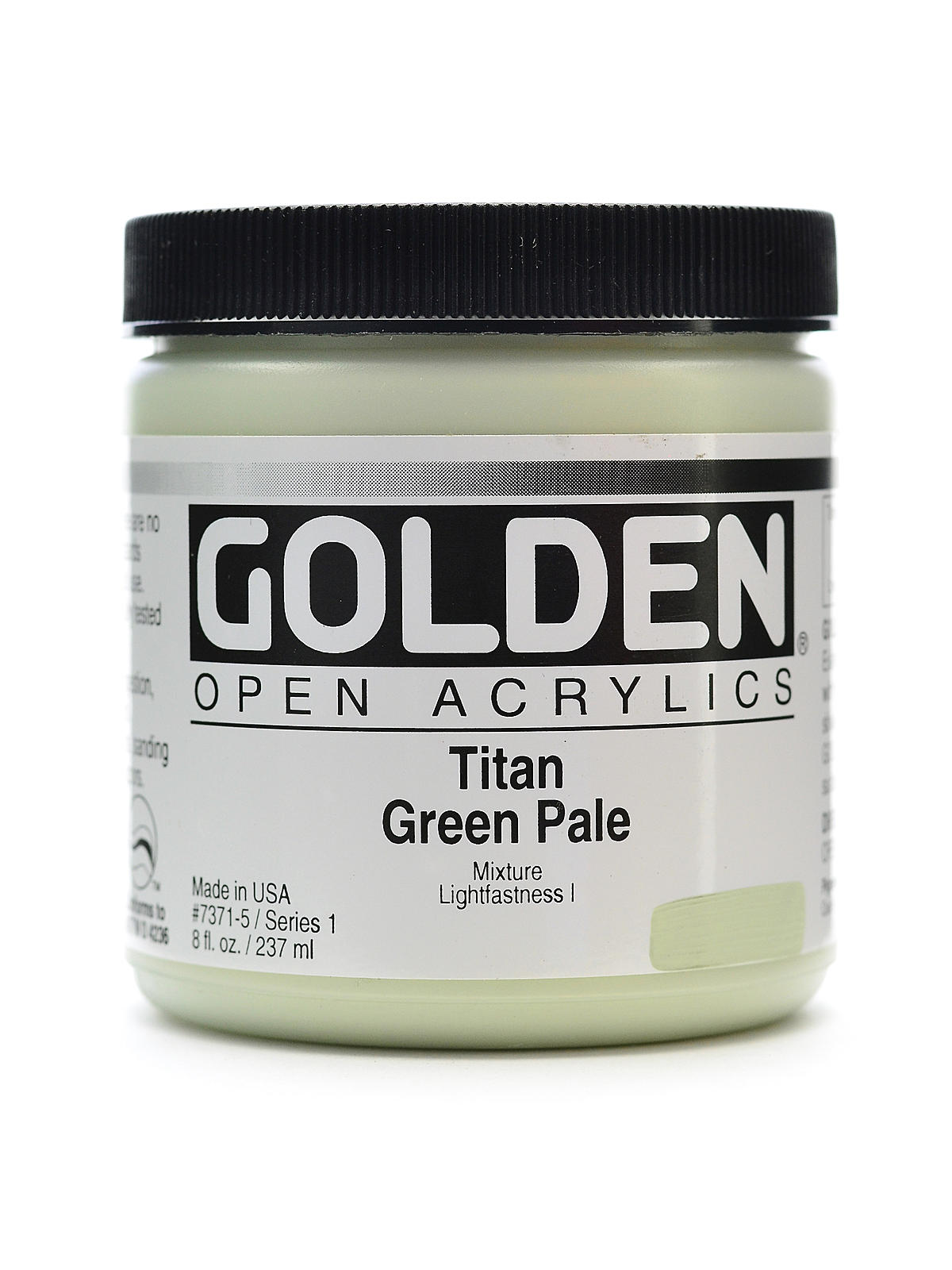 OPEN Acrylic Colors titan green pale 8 oz. jar