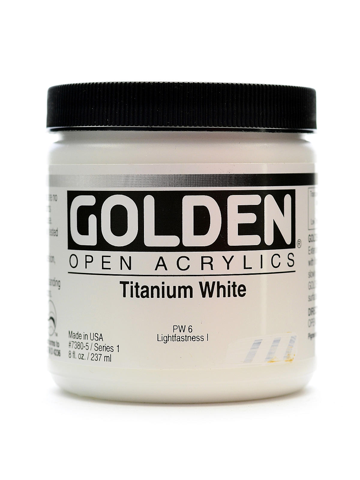 OPEN Acrylic Colors titanium white 8 oz. jar