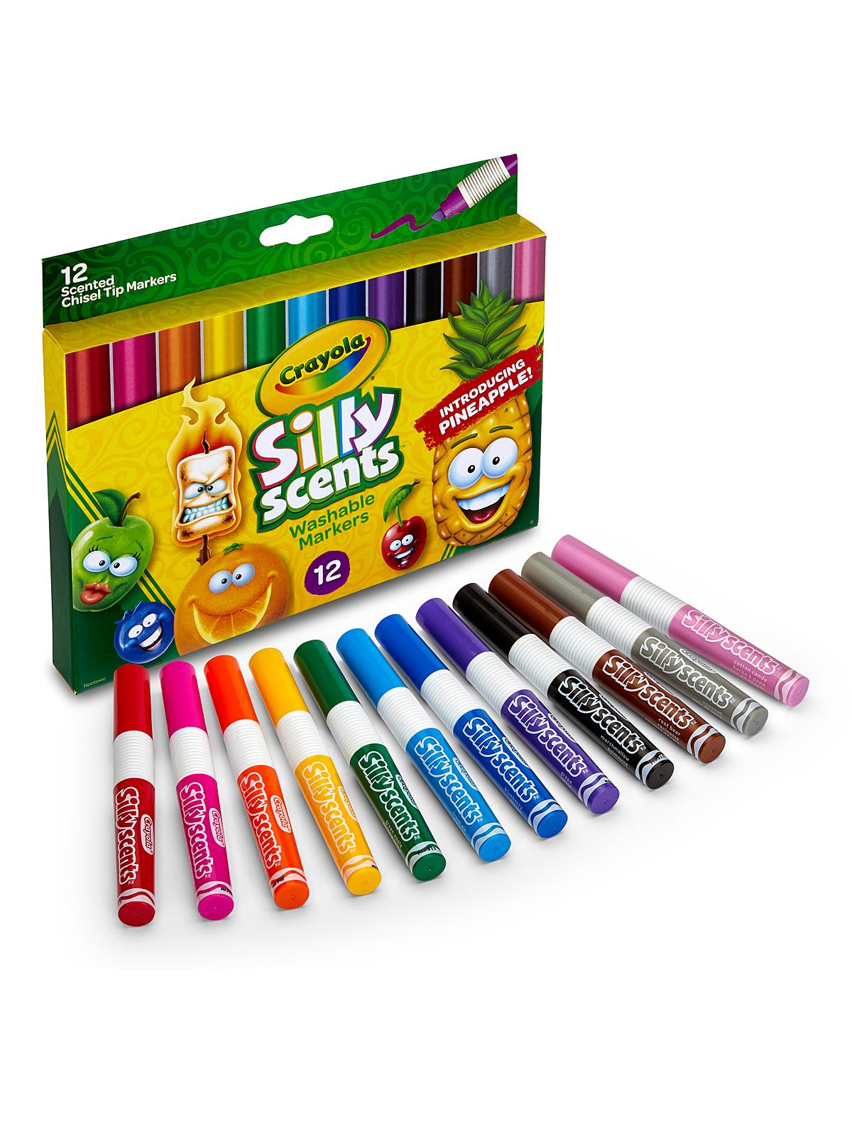 Silly Scents Washable Markers chisel tip set of 12