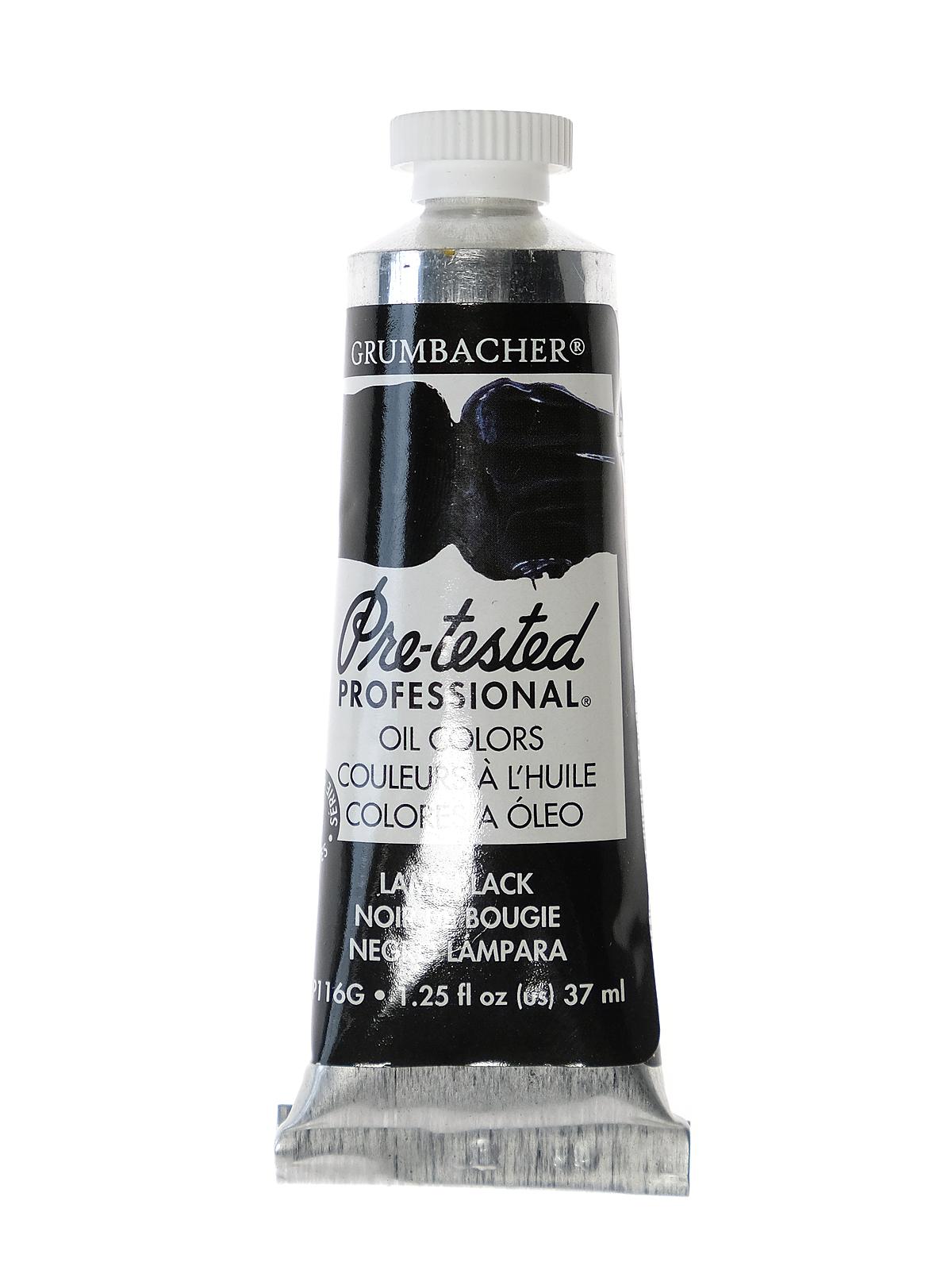 Pre-Tested Artists Oil Colors lamp black P116 1.25 oz.