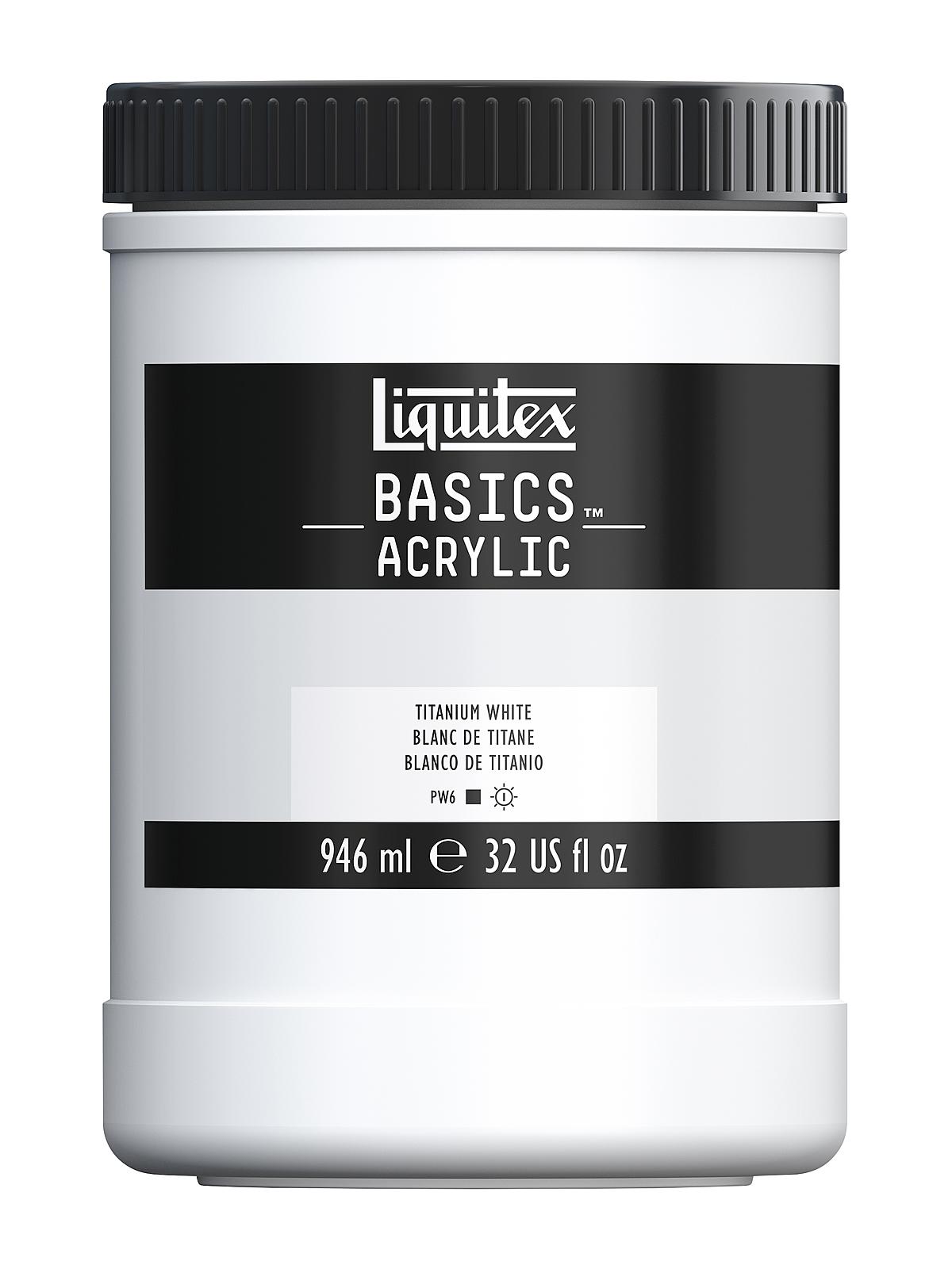 Basics Acrylics Colors titanium white 32 oz. jar