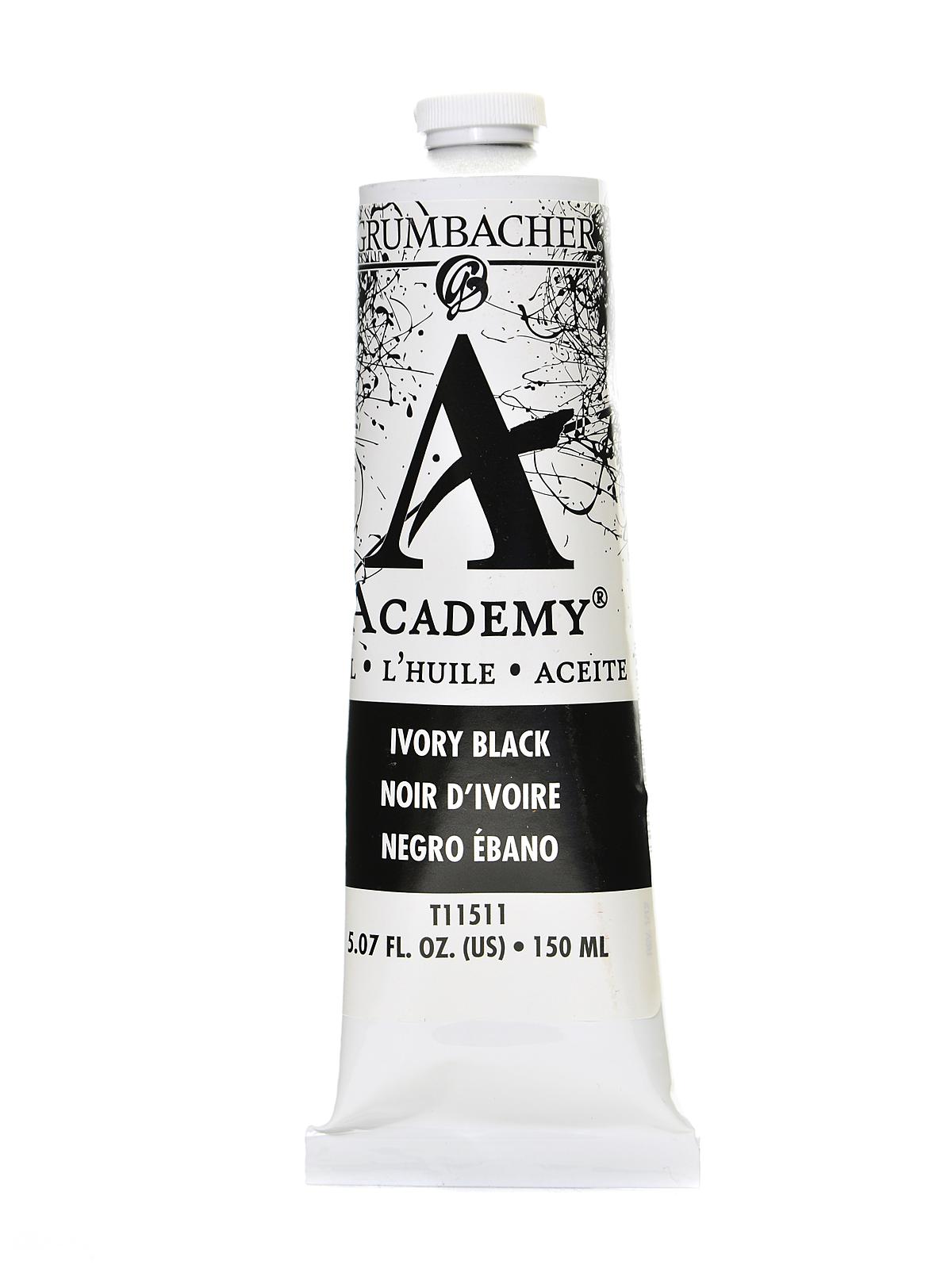 Academy Oil Colors ivory black 5.07 oz.