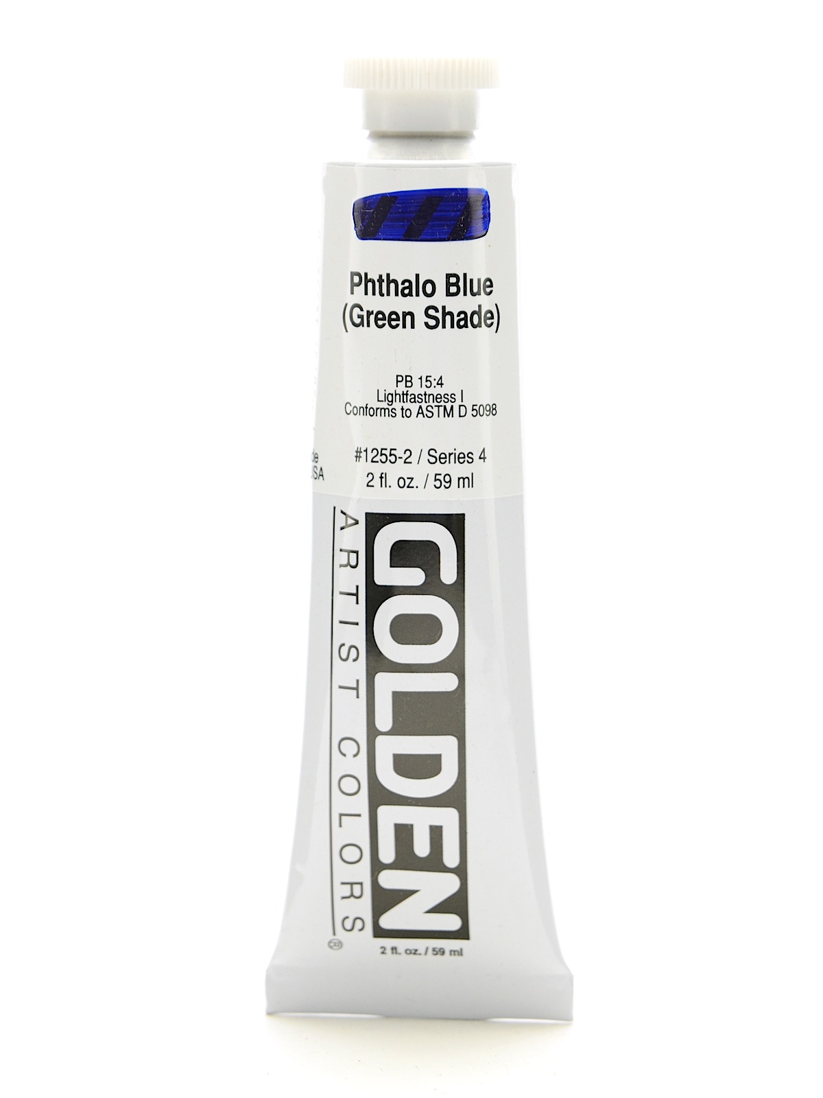 Heavy Body Acrylics phthalo blue green shade 2 oz.
