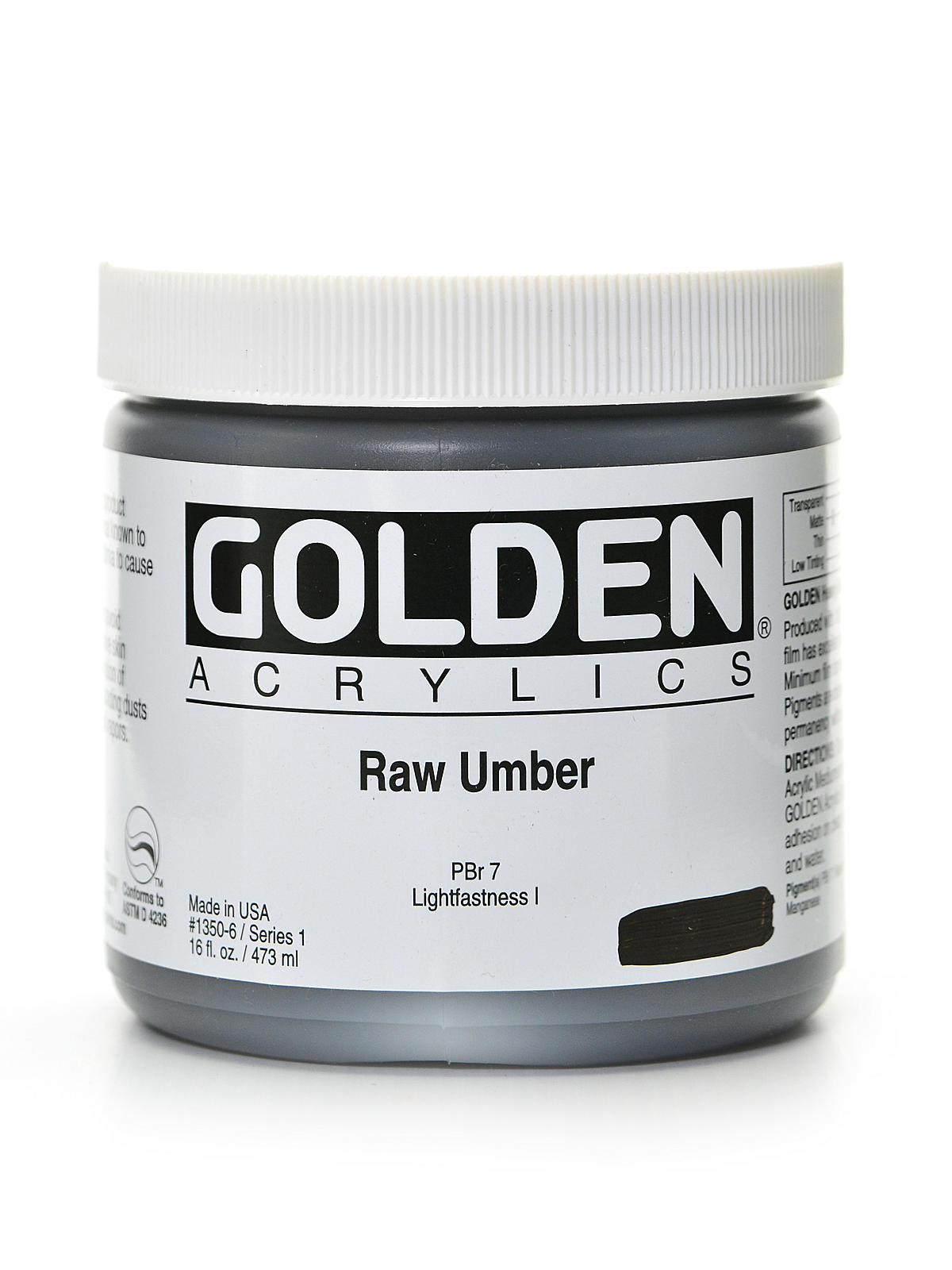 Heavy Body Acrylics raw umber 16 oz.