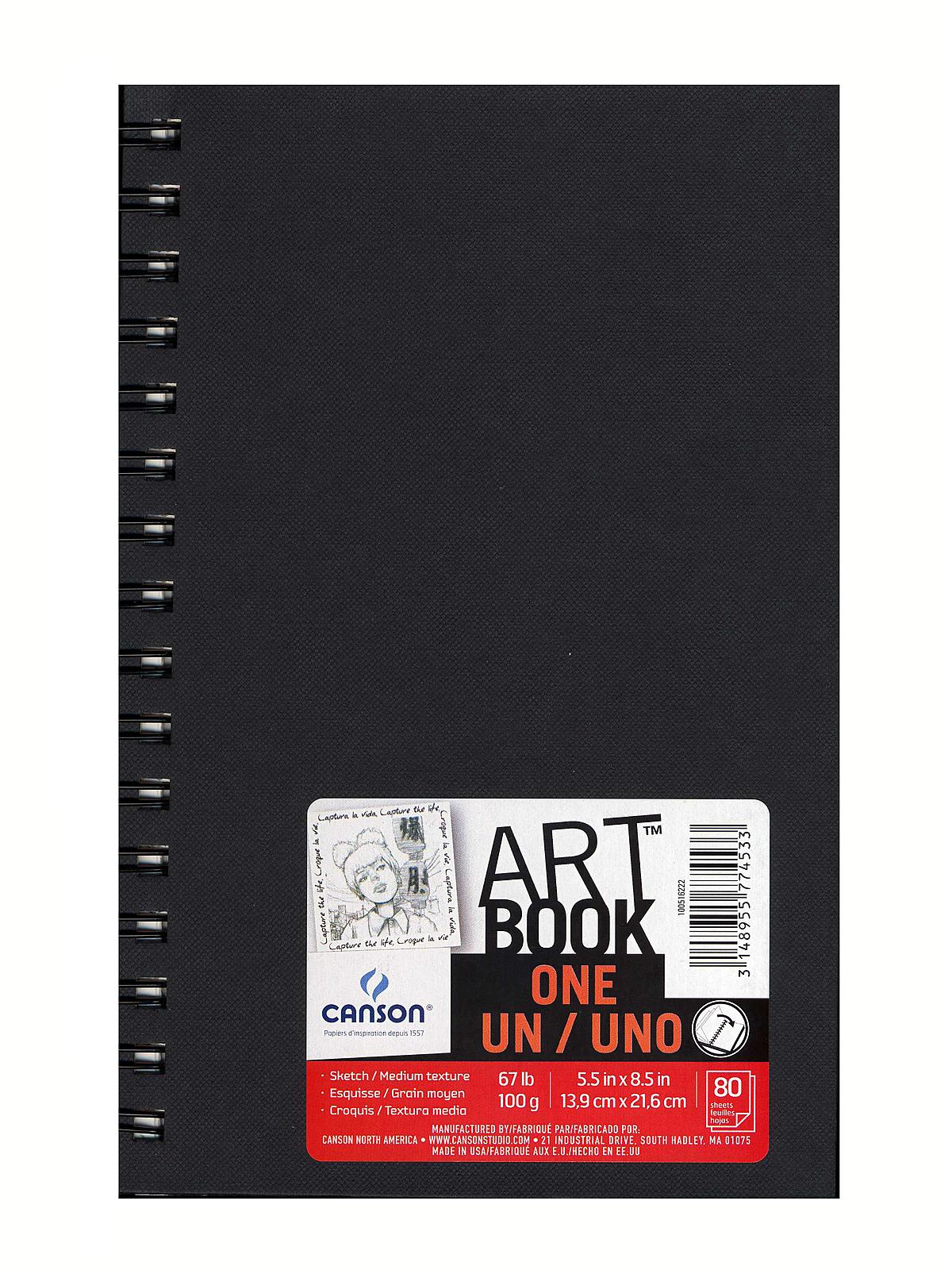 Art Book One Sketch Books Wire Bound 5 1 2 In. X 8 1 2 In. 80 Sheets