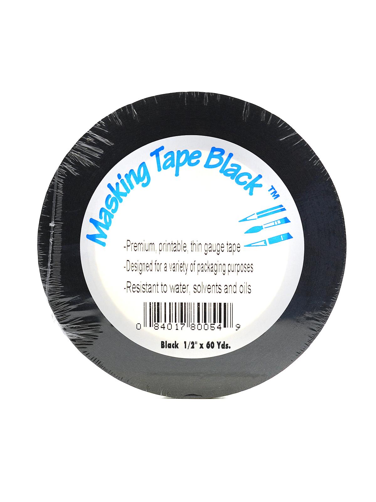 Black Masking Tape 1 2 In. X 60 Yd.
