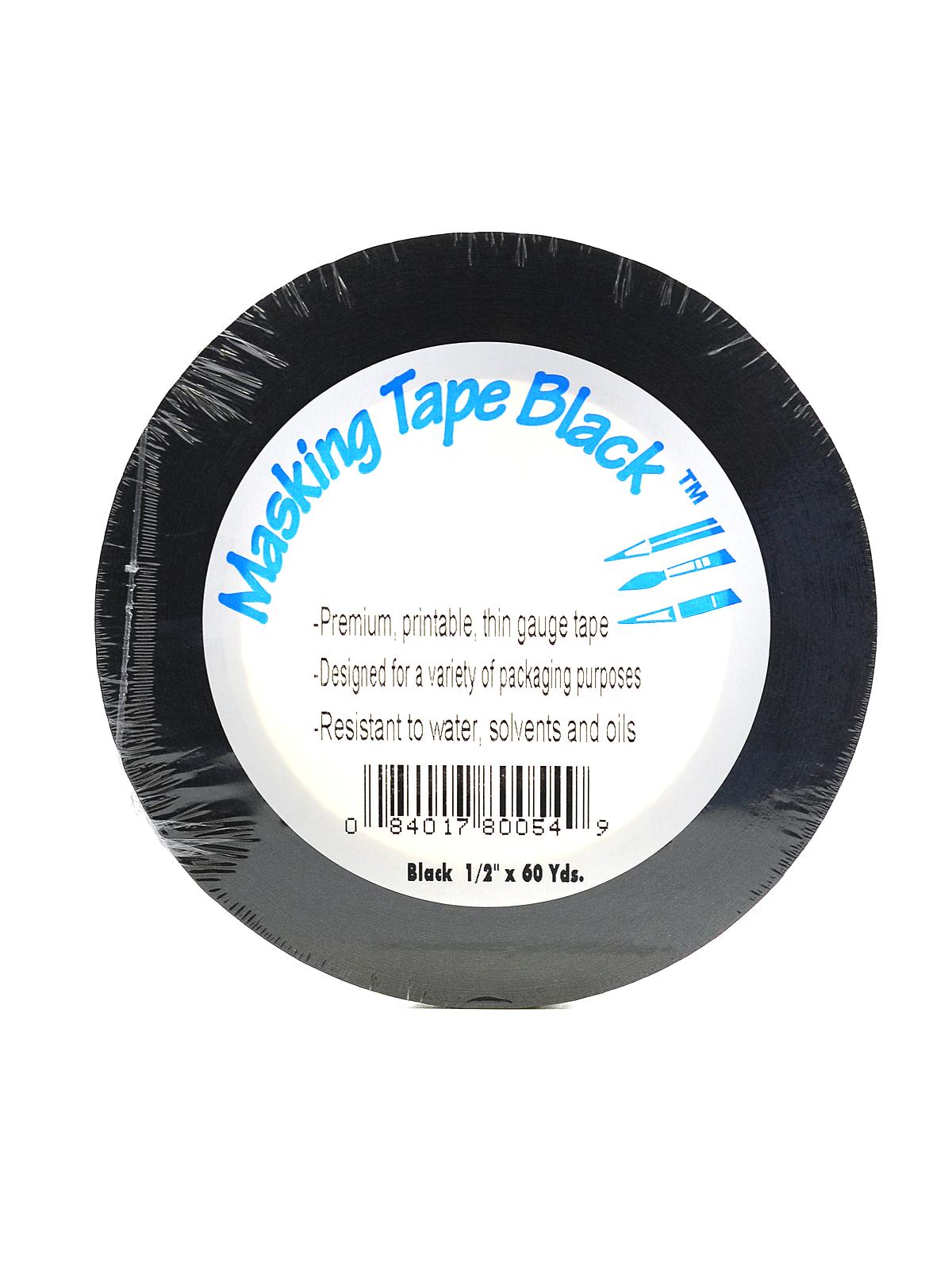 Black Masking Tape 1 2 in. x 60 yd.