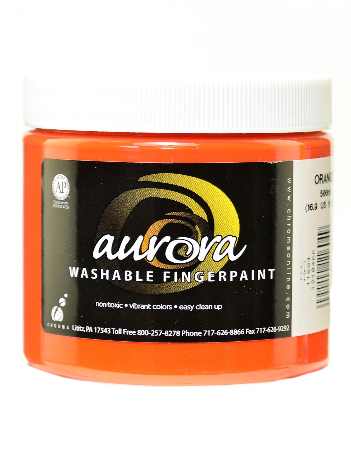 Aurora Washable Finger Paint Orange